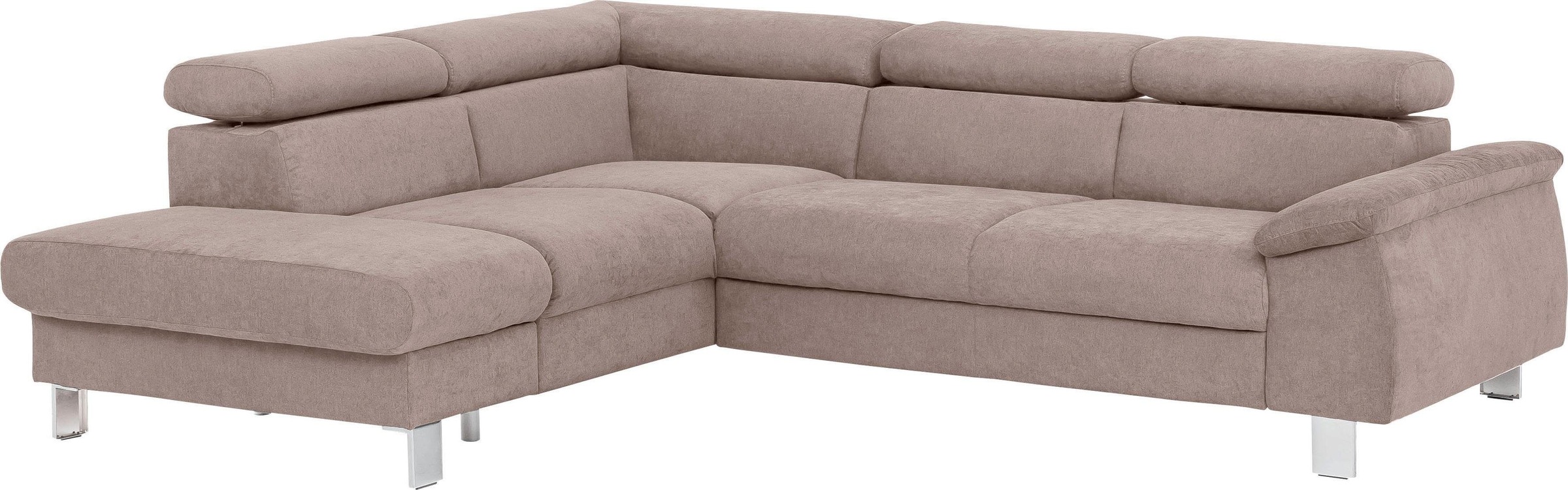 COTTA Ecksofa "Komaris L-Form, B: 249 cm" mit Kopfteilverstellung, optional günstig online kaufen