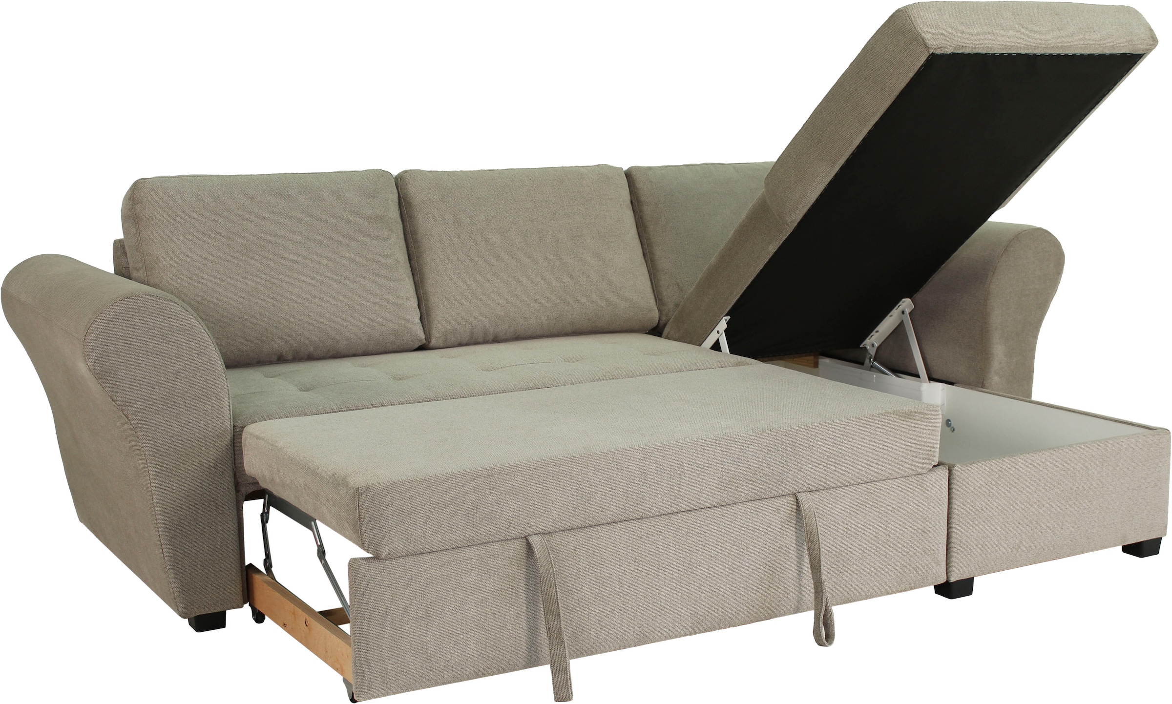 Trends by HG Ecksofa »LASSE, L-Form«, (2 St.), inkl. Schlaffunktion & Bettkasten