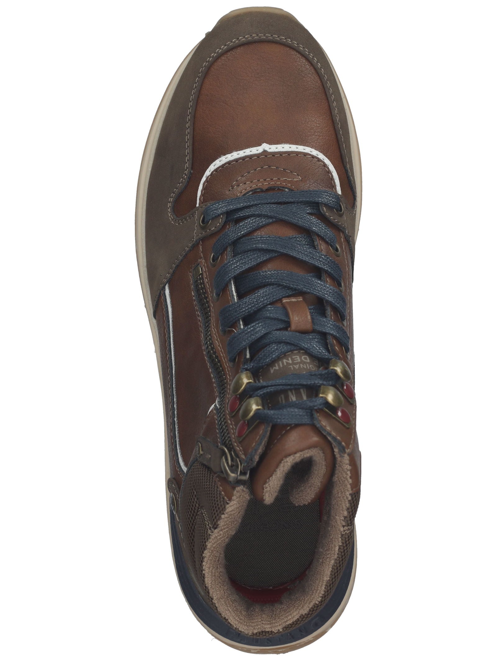 Mustang Shoes Schnürstiefelette »Mustang Shoes Stiefelette Lederimitat/Textil«