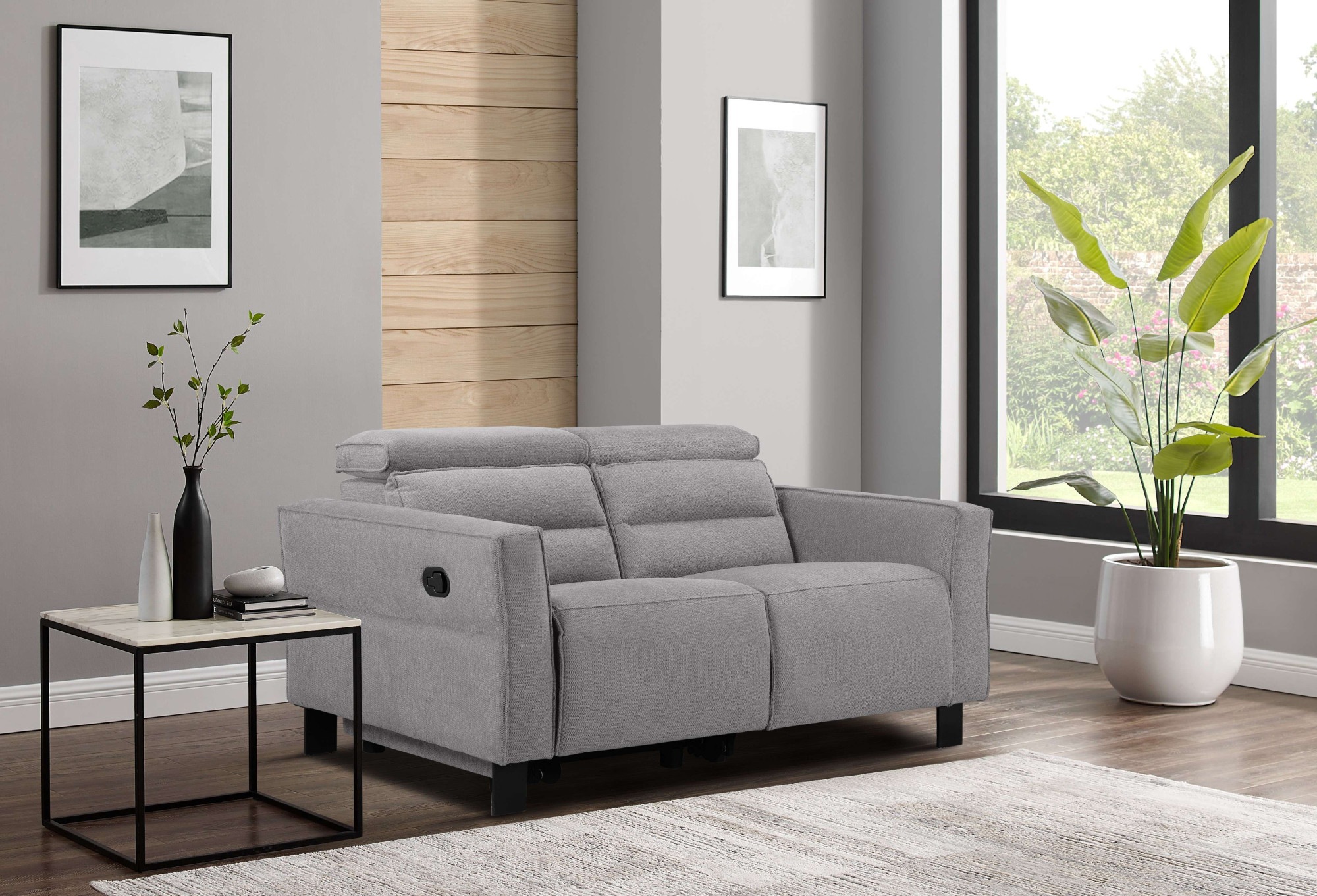 Places of Style 2-Sitzer »Carpari, 162 cm, mit manueller od. elektrischer Relaxfunktion«, (USB A/C), sowie Kopfteilverstellung