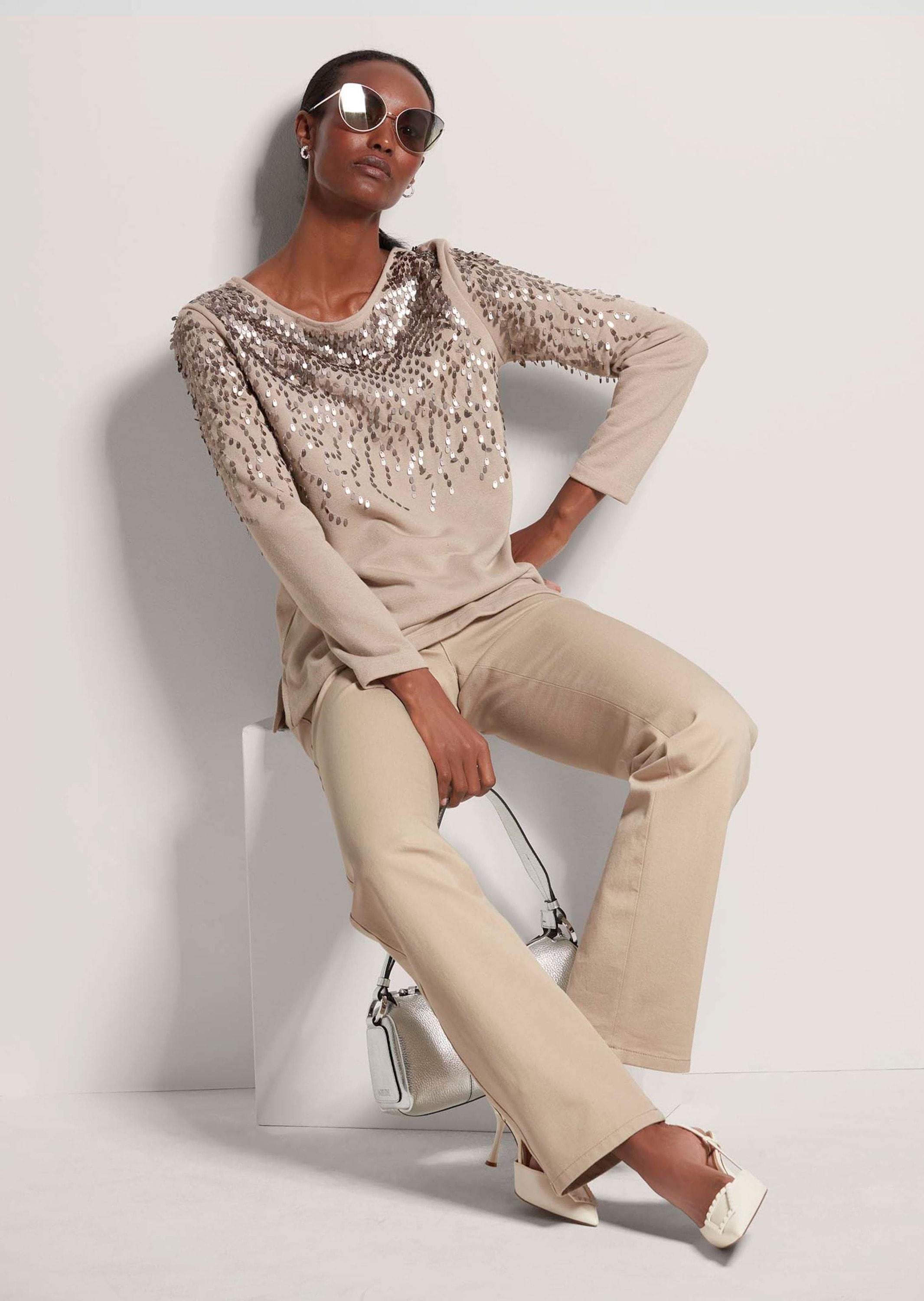 MADELEINE Langarmshirt »Sweatshirt Glitzeroberteil mit funkelnden Details«