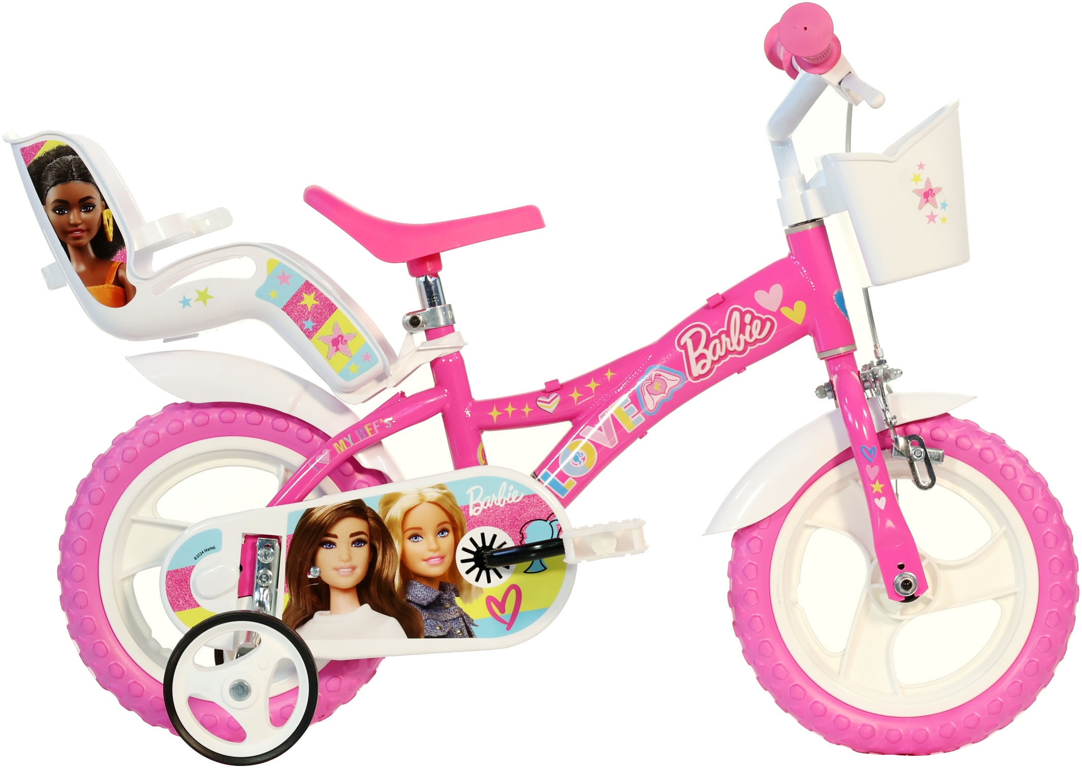 Dino Bikes Kinderfahrrad "Barbie 12" Kinderfahrrad 2-4 Jahre" 1 Gang ohne Schaltung