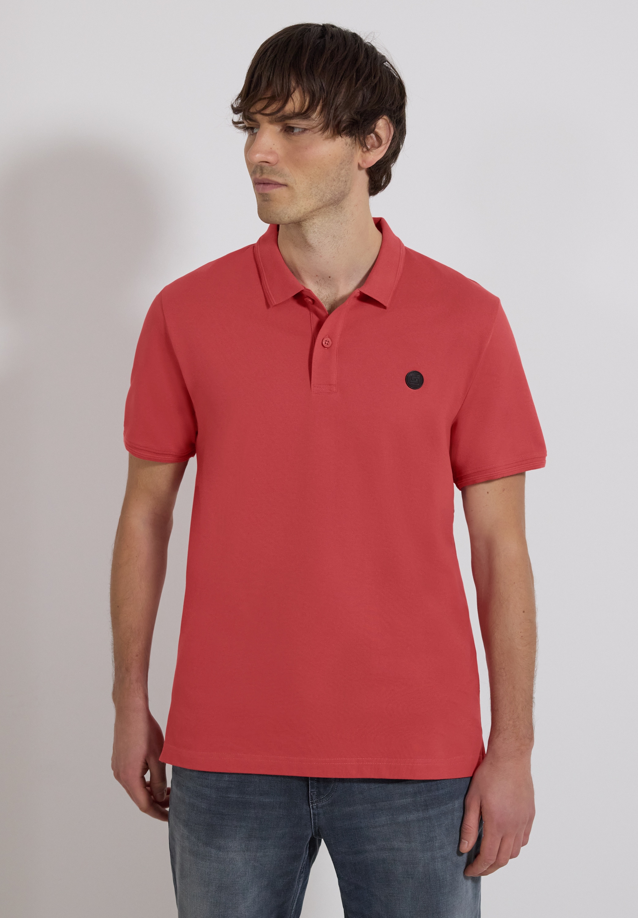 STREET ONE MEN Poloshirt aus Baumwolle mit Stretchante