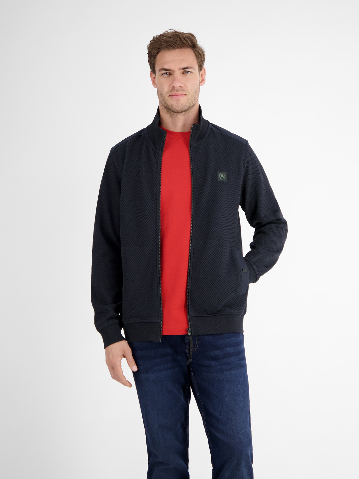 LERROS Sweatjacke "LERROS Herren Sweatjacke in sportiver Struktur" günstig online kaufen