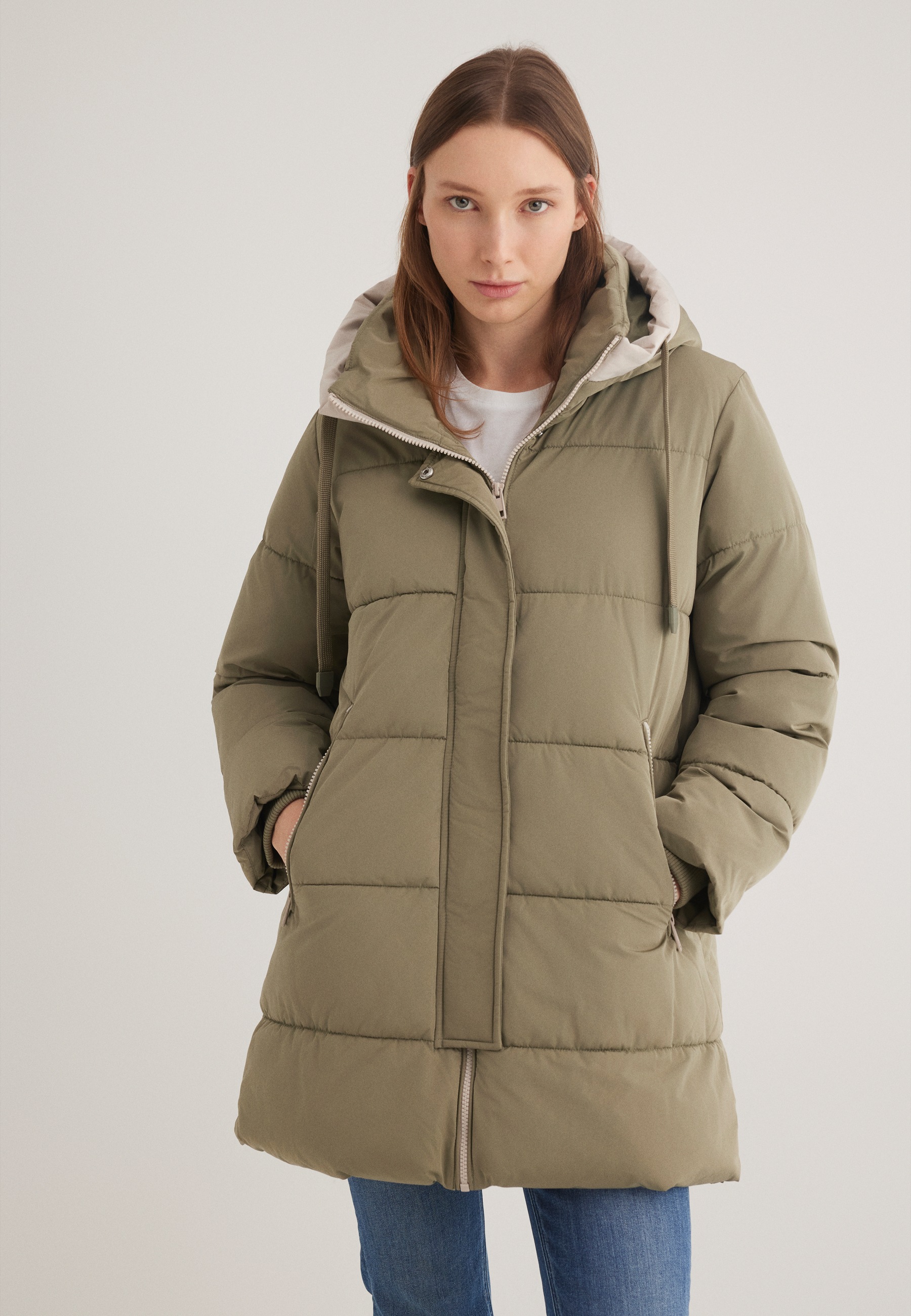 Mavi Parka »LONG PUFFER«, Lange Steppjacke