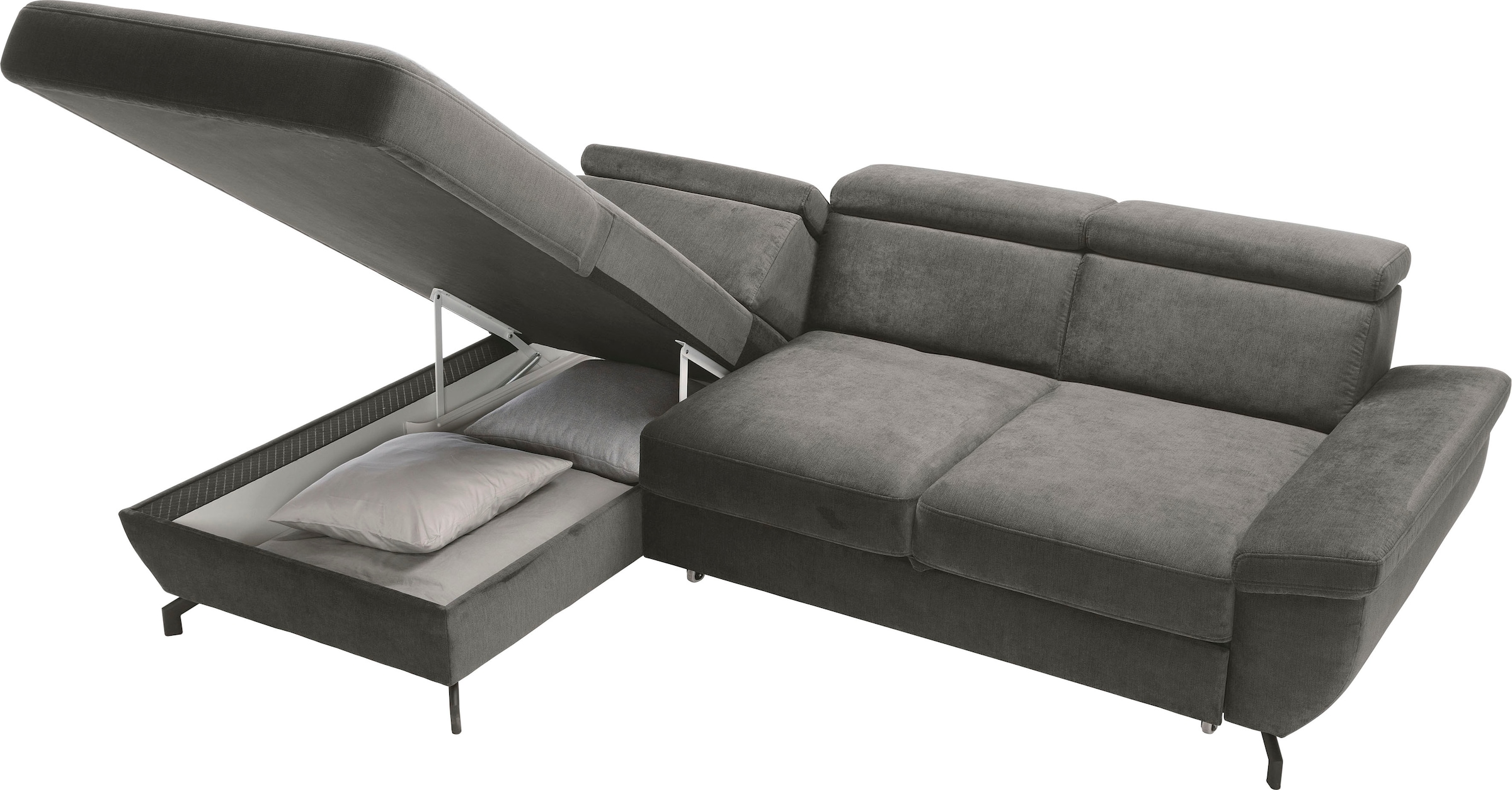 TRENDMANUFAKTUR Ecksofa »Rima, multifunktionales Sofa, L-Form,«, mit Bettfunktion, Bettkasten, Kopf- und Sitztiefenverstellung