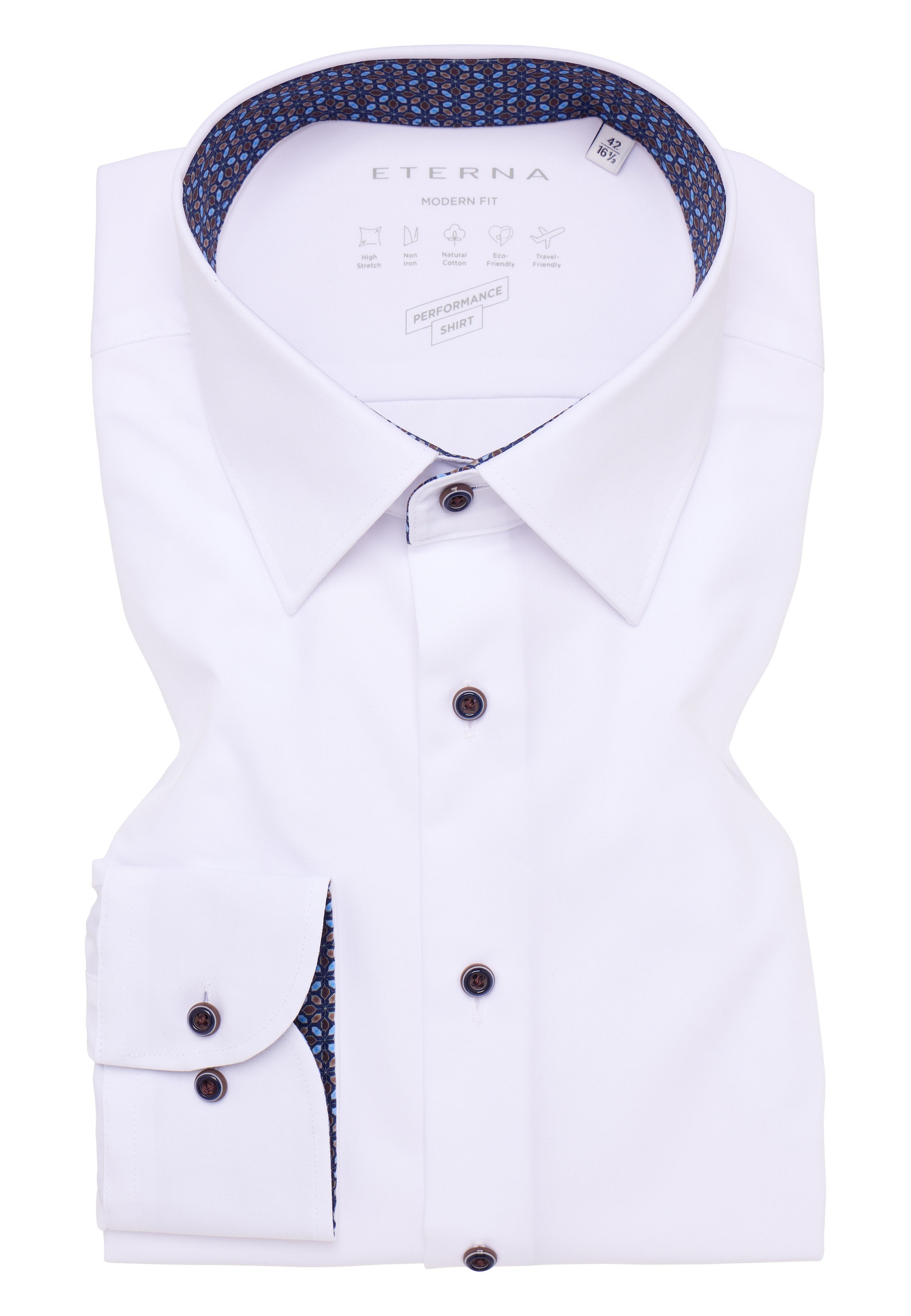 Eterna Langarmhemd »MODERN FIT«, NON IRON (bügelfrei)