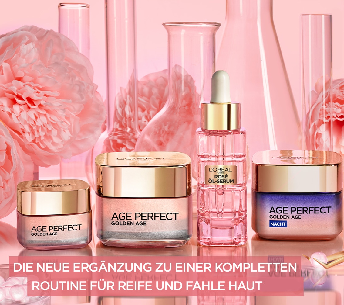 L'ORÉAL PARIS Gesichtsserum »Age Perfect GoldenAge Rosé-Öl Serum«, mit hoher Wirksamkeit