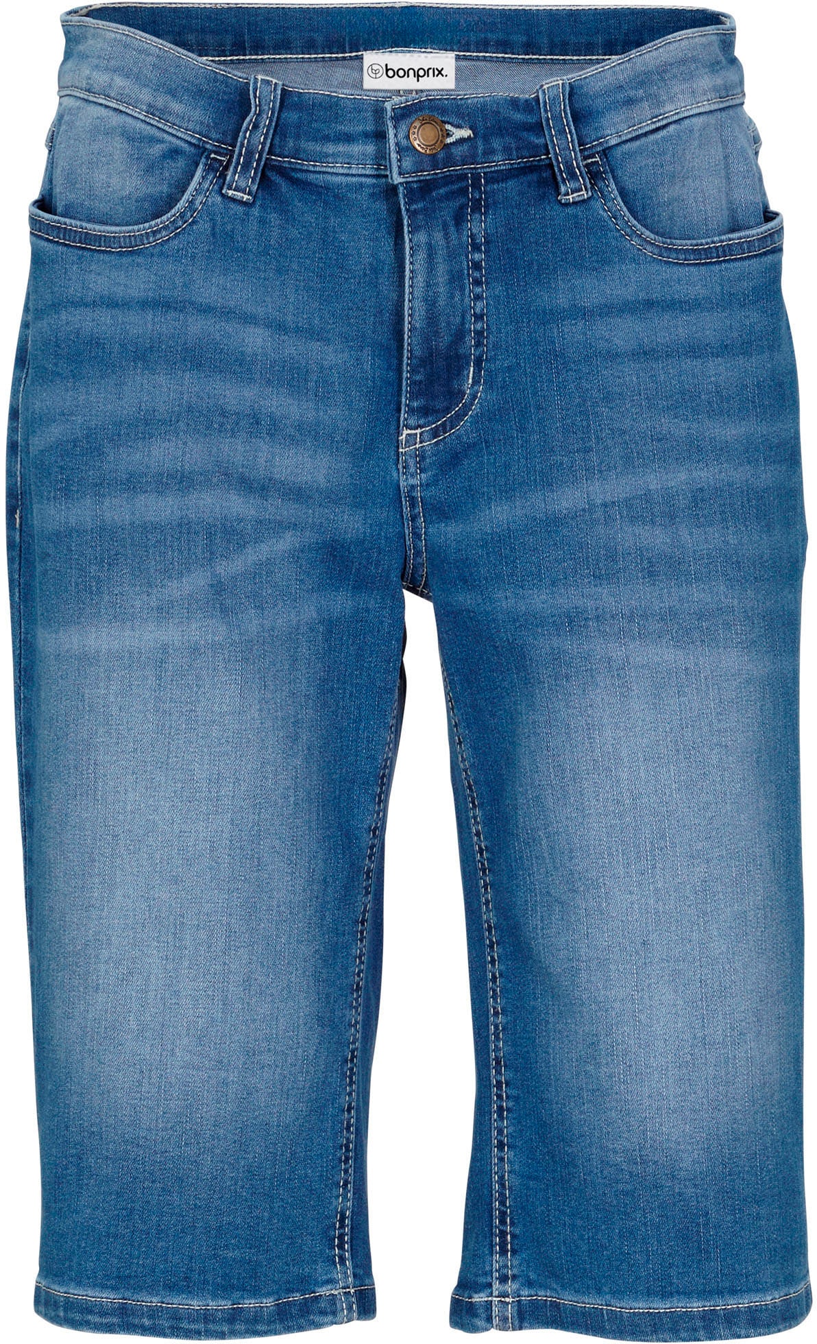 bonprix Straight-Jeans Slim fit Passform, aus Baumwollmischung, mit Eingrifftaschen