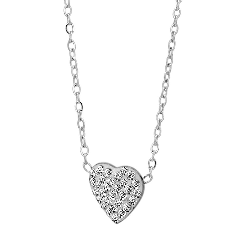 Adelia´s Kette ohne Anhänger »Halskette – Herz aus Edelstahl mit Zirkonia 42+5« Ein stilvolles Geschenk für besondere Momente