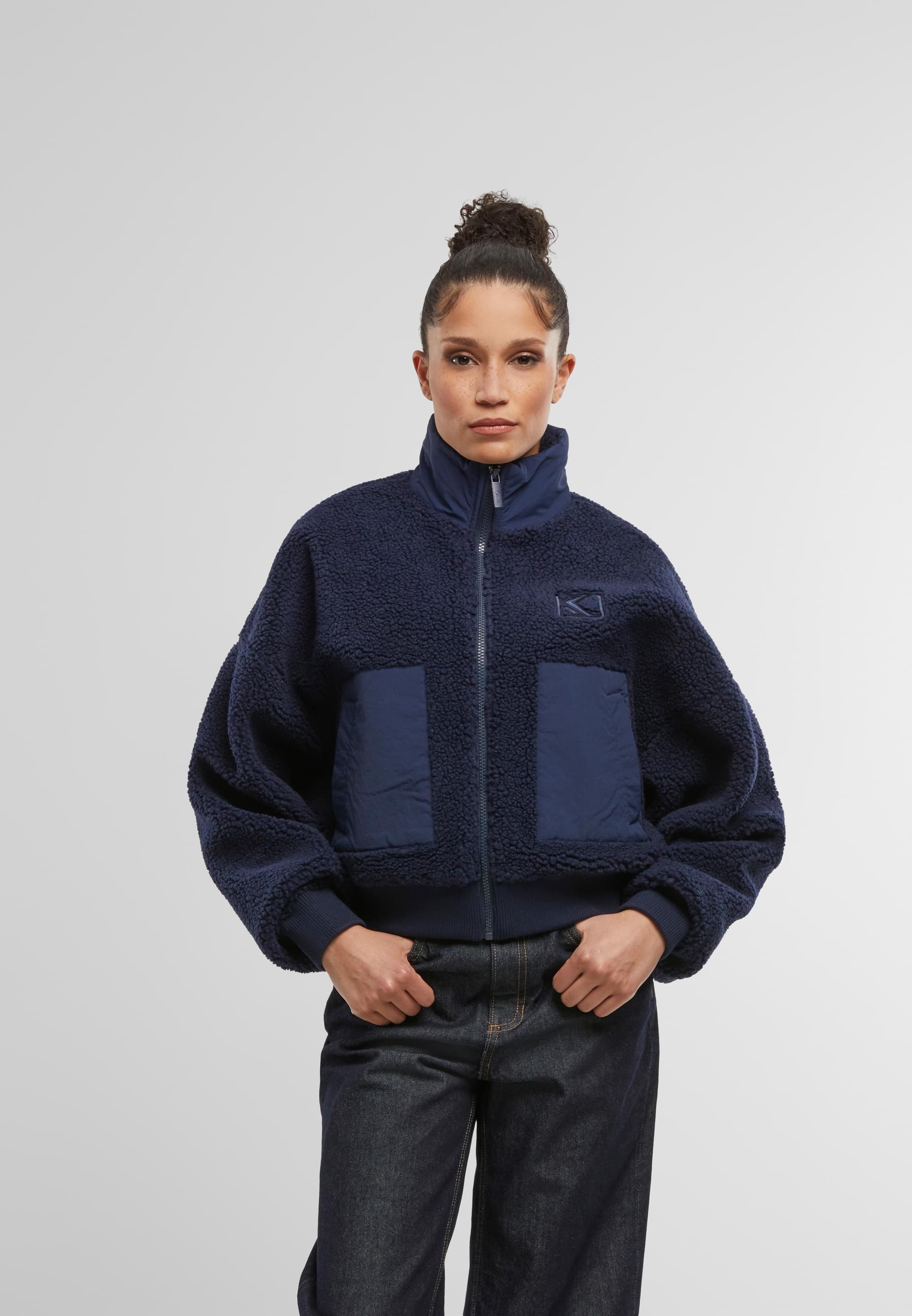 Karl Kani Bomberjacke »Karl Kani OG Crop Teddy Bomber Jacket«, (1 St.), ohne Kapuze