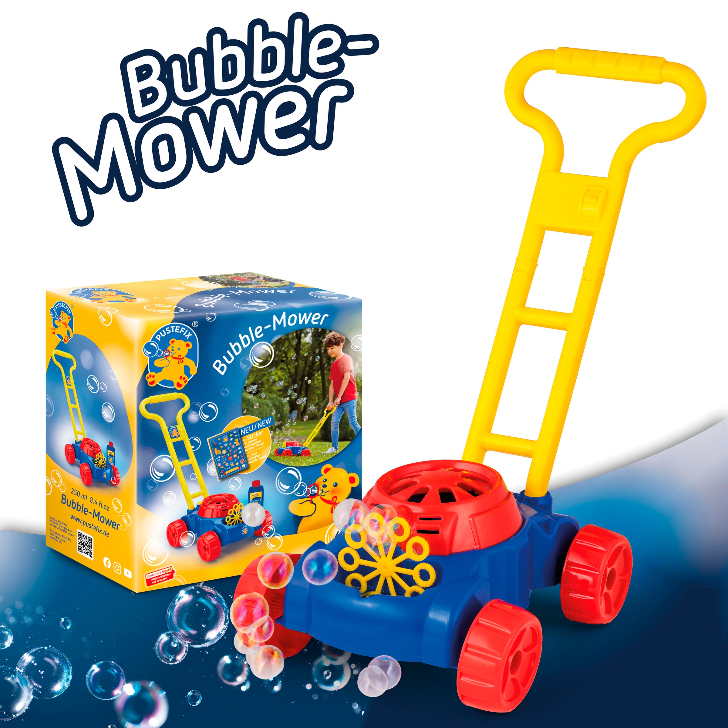 PUSTEFIX Seifenblasen Kanone »Bubble-Mower Rasenmäher«