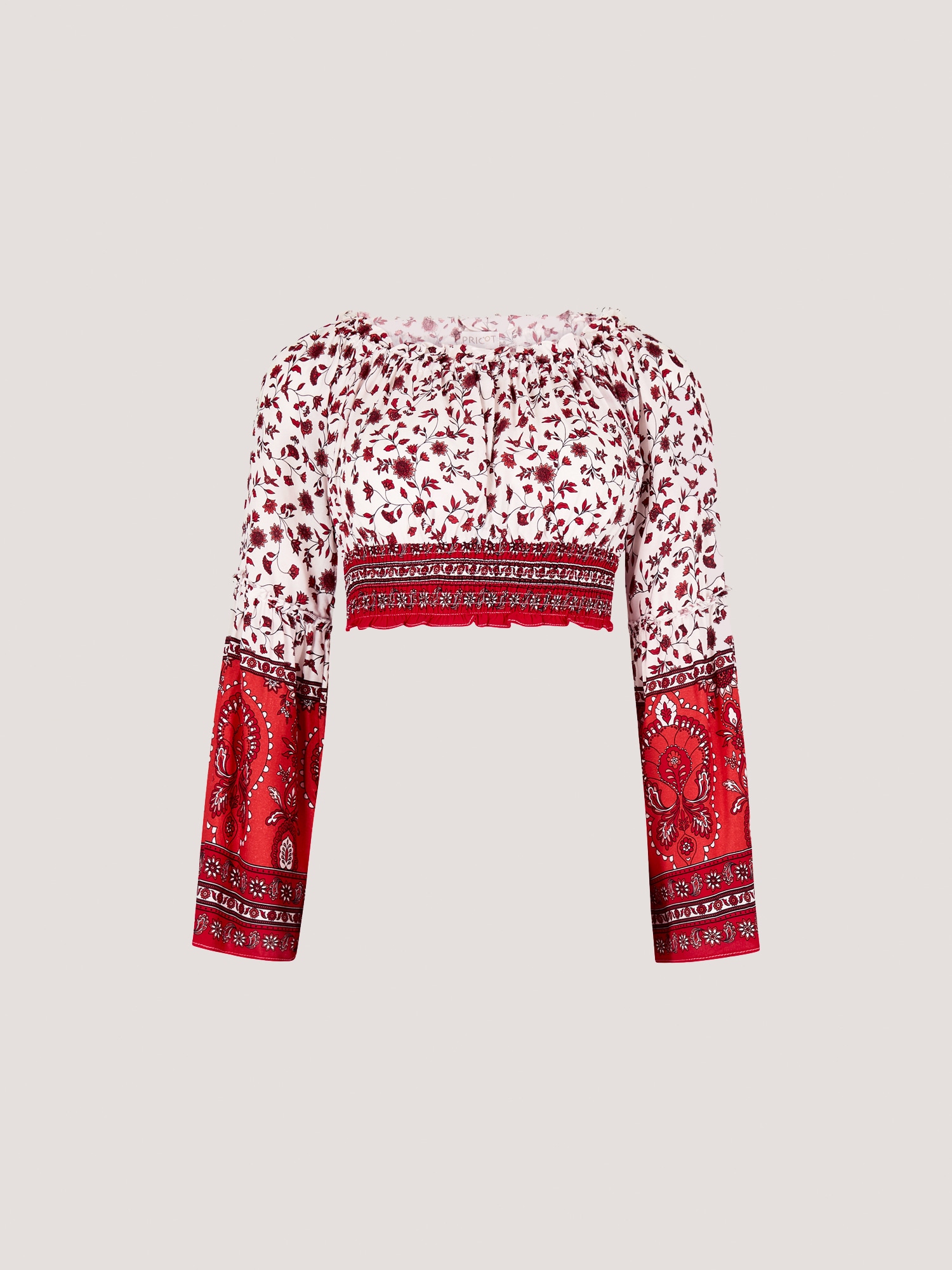 Apricot Crop-Top »Sarasa Floral Top« mit Flügelärmeln