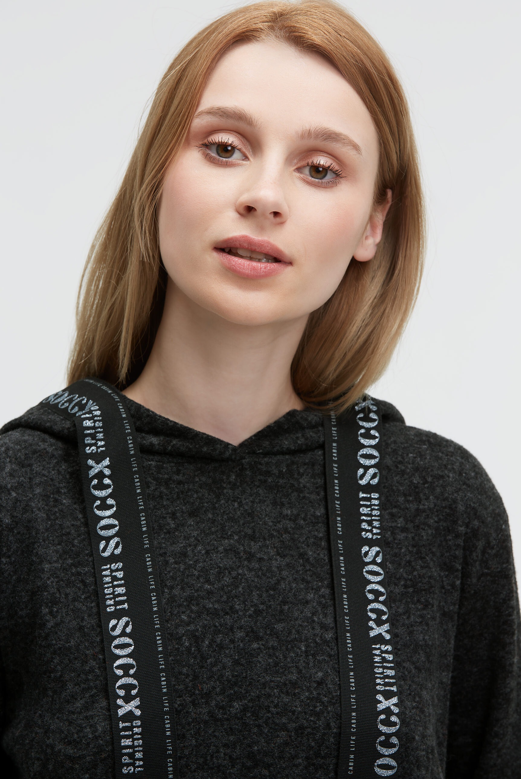 SOCCX Kapuzenpullover, aus Feinstrick