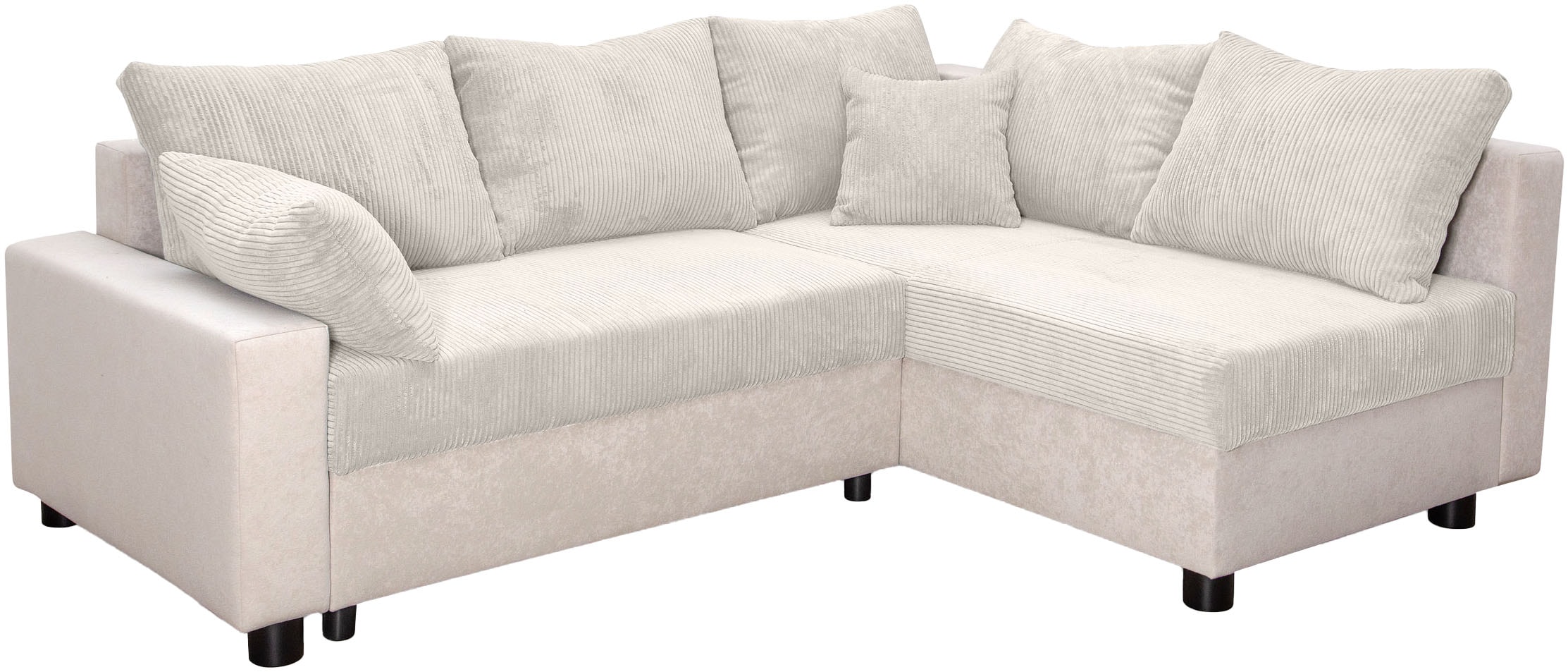 COLLECTION AB Ecksofa »Parma L-Form«, mit Schlaffunktion und Bettkasten, inklusive Kissen, Bonellfederkern