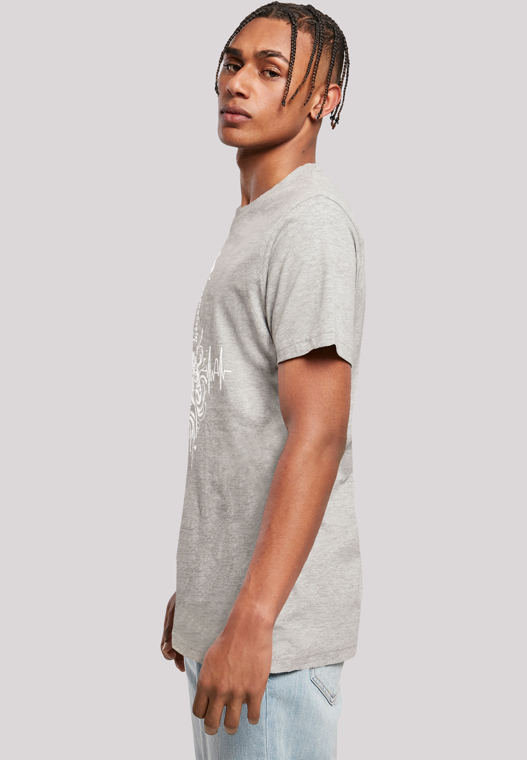 F4NT4STIC T-Shirt »Gitarre Herzschlag«, Premium Qualität