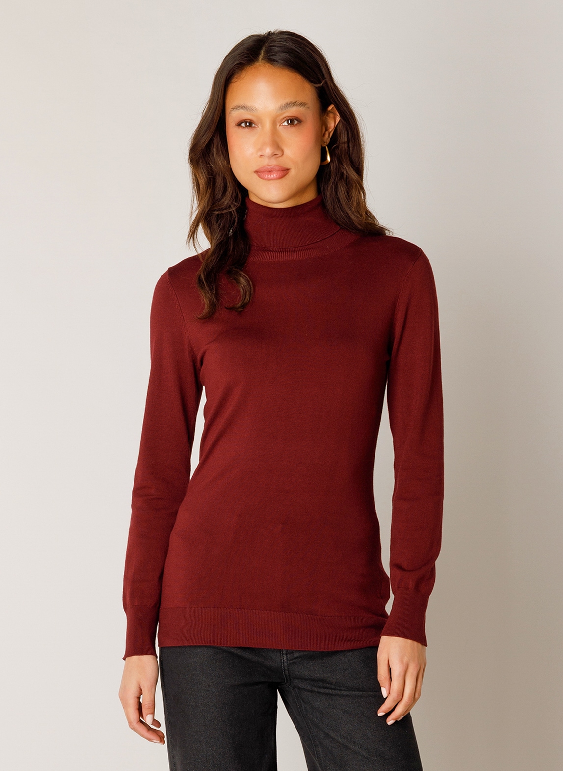 Base Level Rollkragenpullover "Yuen" mit Viskose