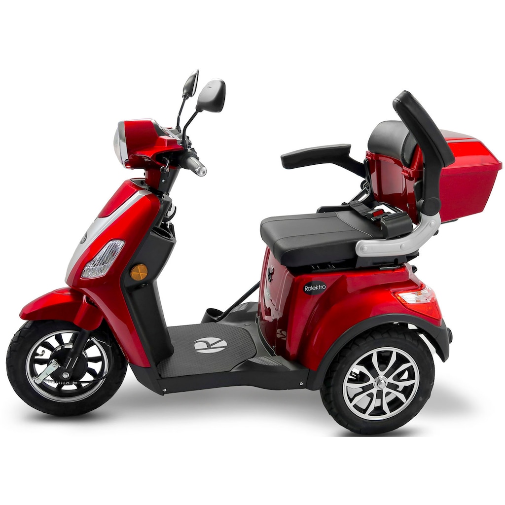 Rolektro Elektromobil »Rolektro E-Trike 15 V.3 Lithium«, 1000 W, 15 km/h, (mit Topcase)