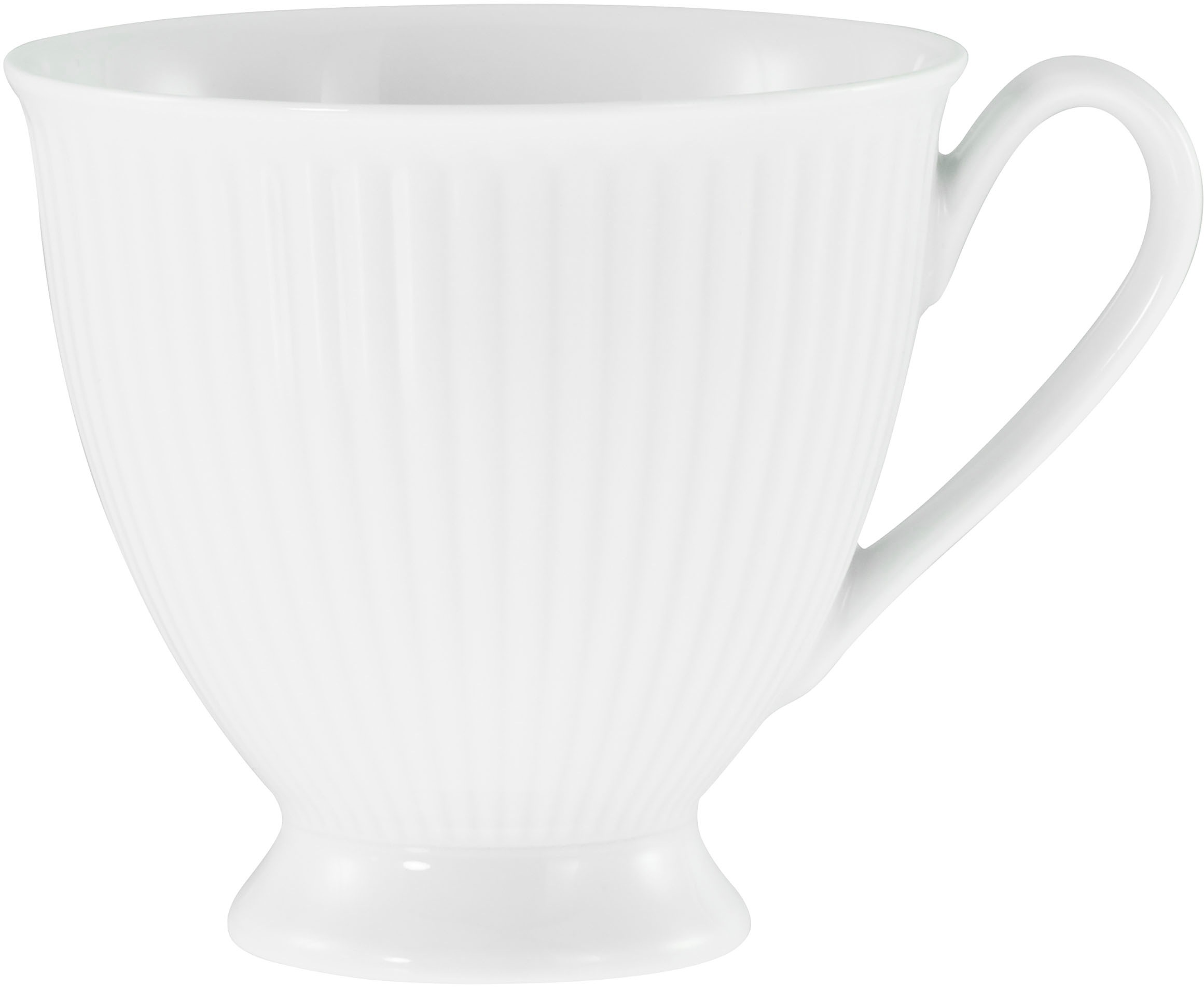 CreaTable Tasse »Valencia Weiß, Kaffeeset, 12-tlg.«, (Set, 12 tlg.), Elegant, Boho Chic