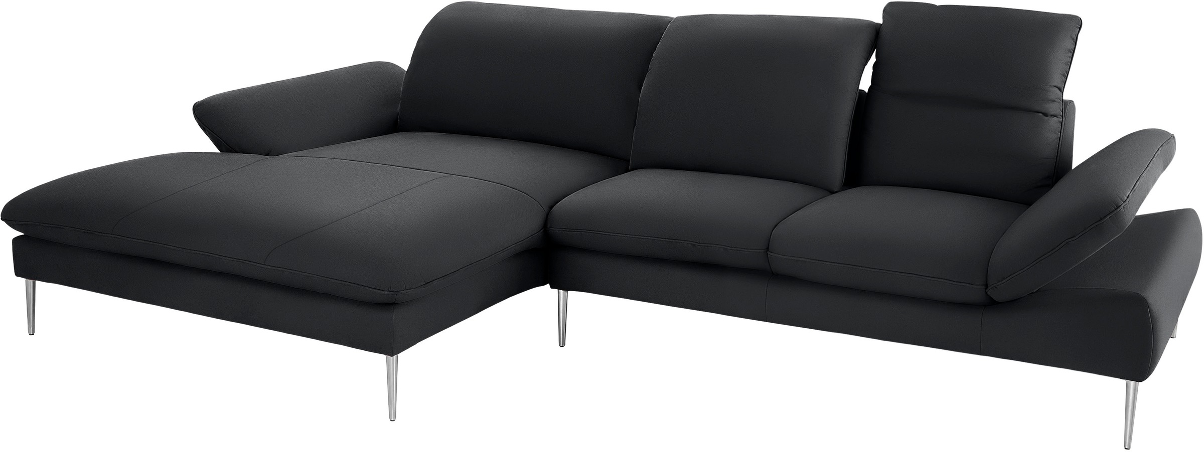 W.SCHILLIG Ecksofa »enjoy&MORE«, mit Sitztiefenverstellung, Füße Chrom glänzend, Breite 340 cm