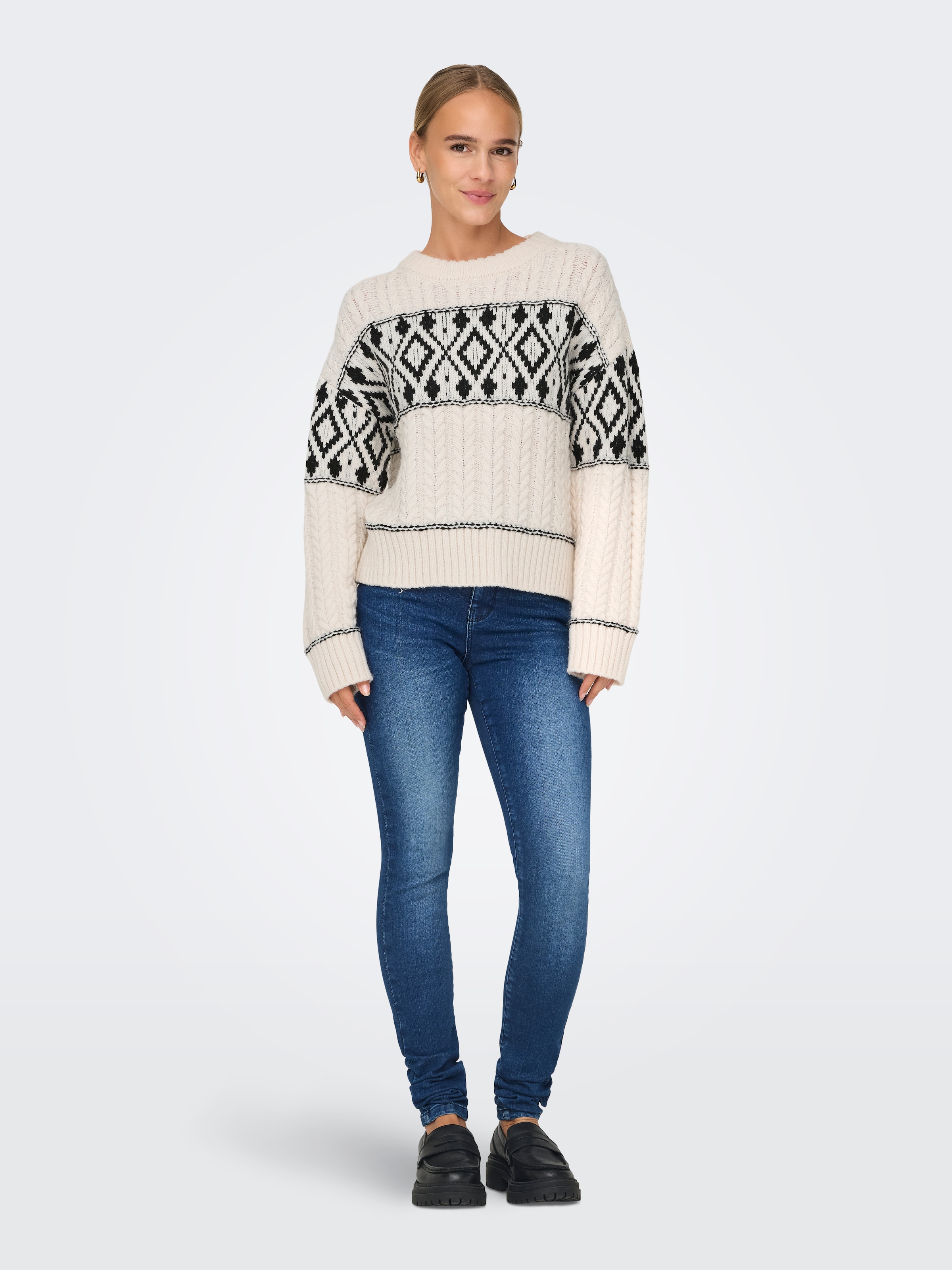 ONLY Strickpullover »ONLMARENT L/S PULLOVER KNT NOOS«, mit Strickmuster