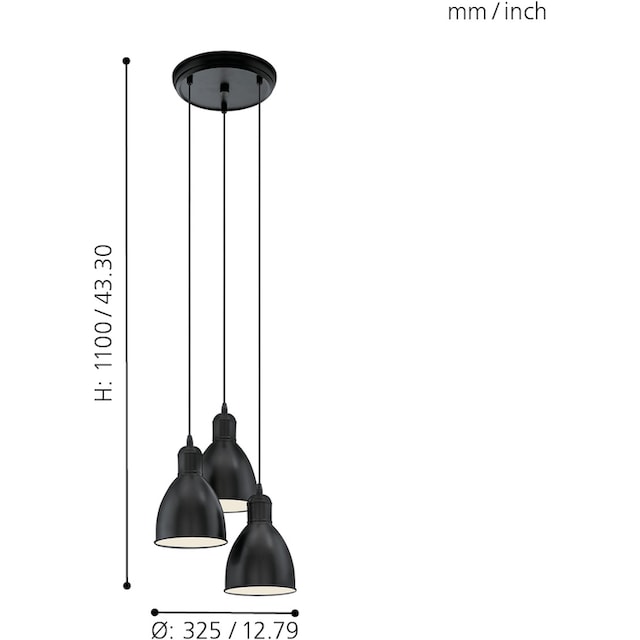 EGLO,Pendelleuchte»PRIDDY«, online | BAUR kaufen