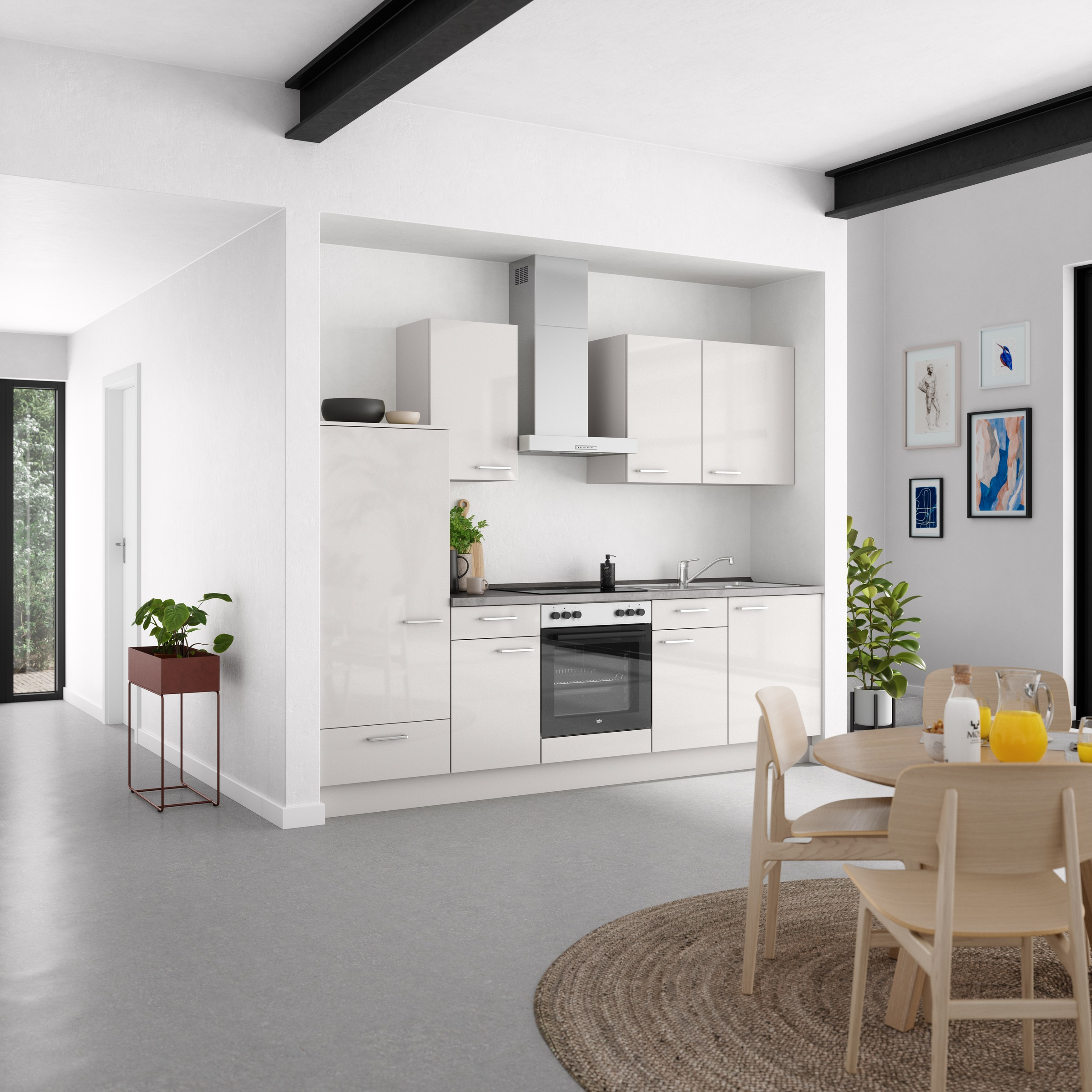 nobilia® Küchenzeile »"Flash I"« vormontiert, Ausrichtung wählbar, Breite 270 cm, wahlw. mit E-Geräten