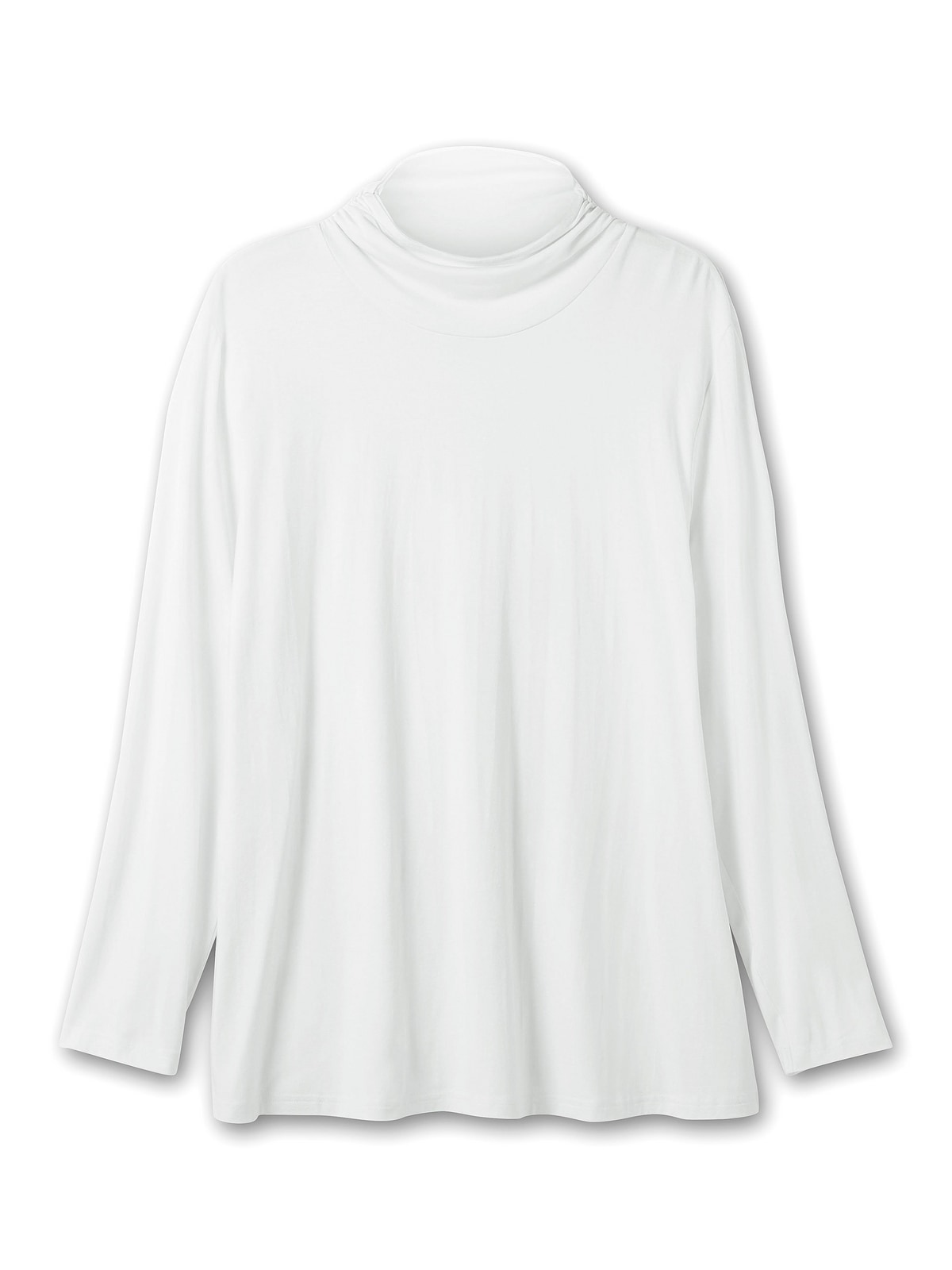 Sheego Langarmshirt »Große Größen«, mit angekräuseltem Stehkragen für  bestellen | BAUR