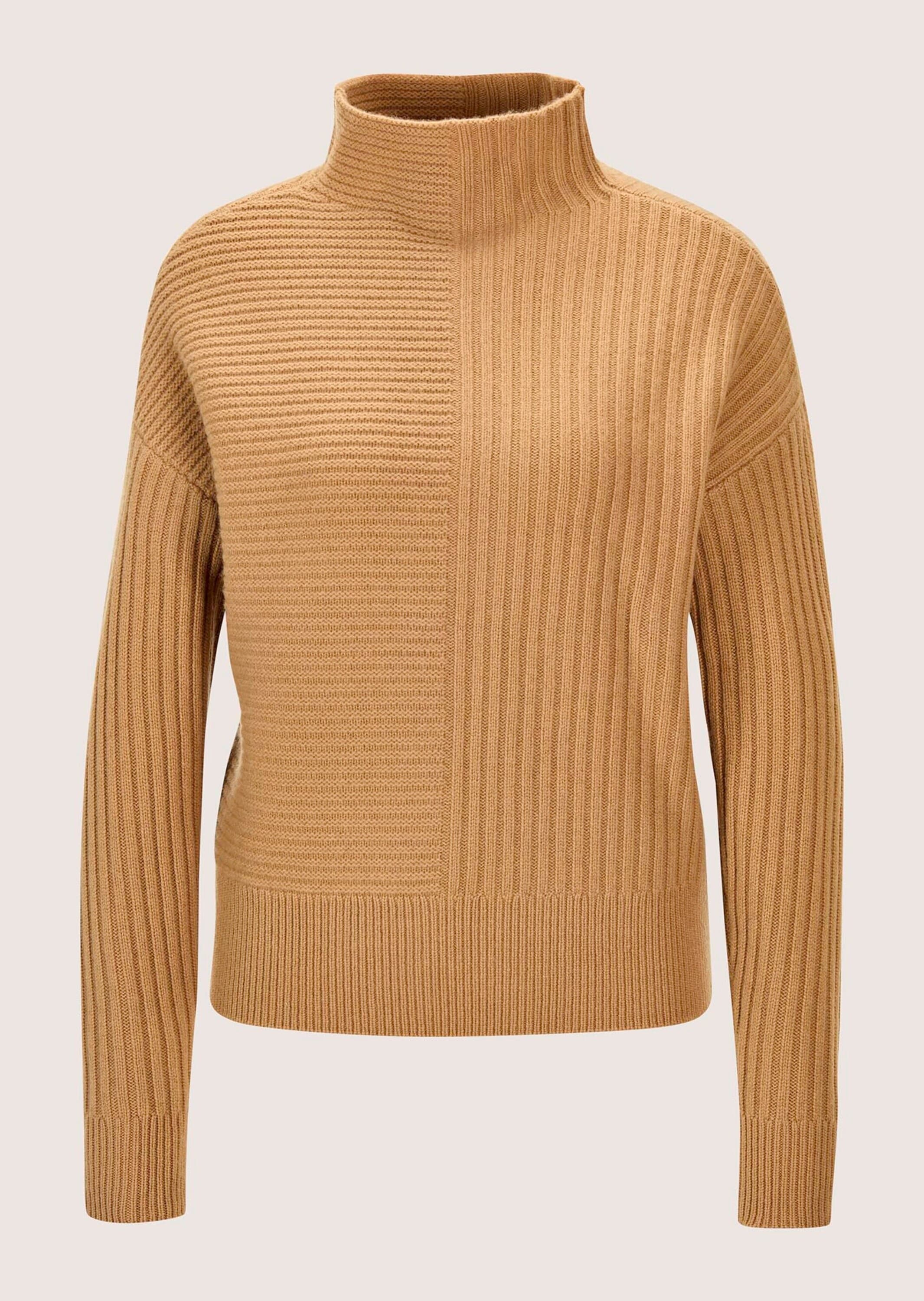 MADELEINE Longpullover "Strickpullover Eleganter Wollpullover mit Stehkrage günstig online kaufen