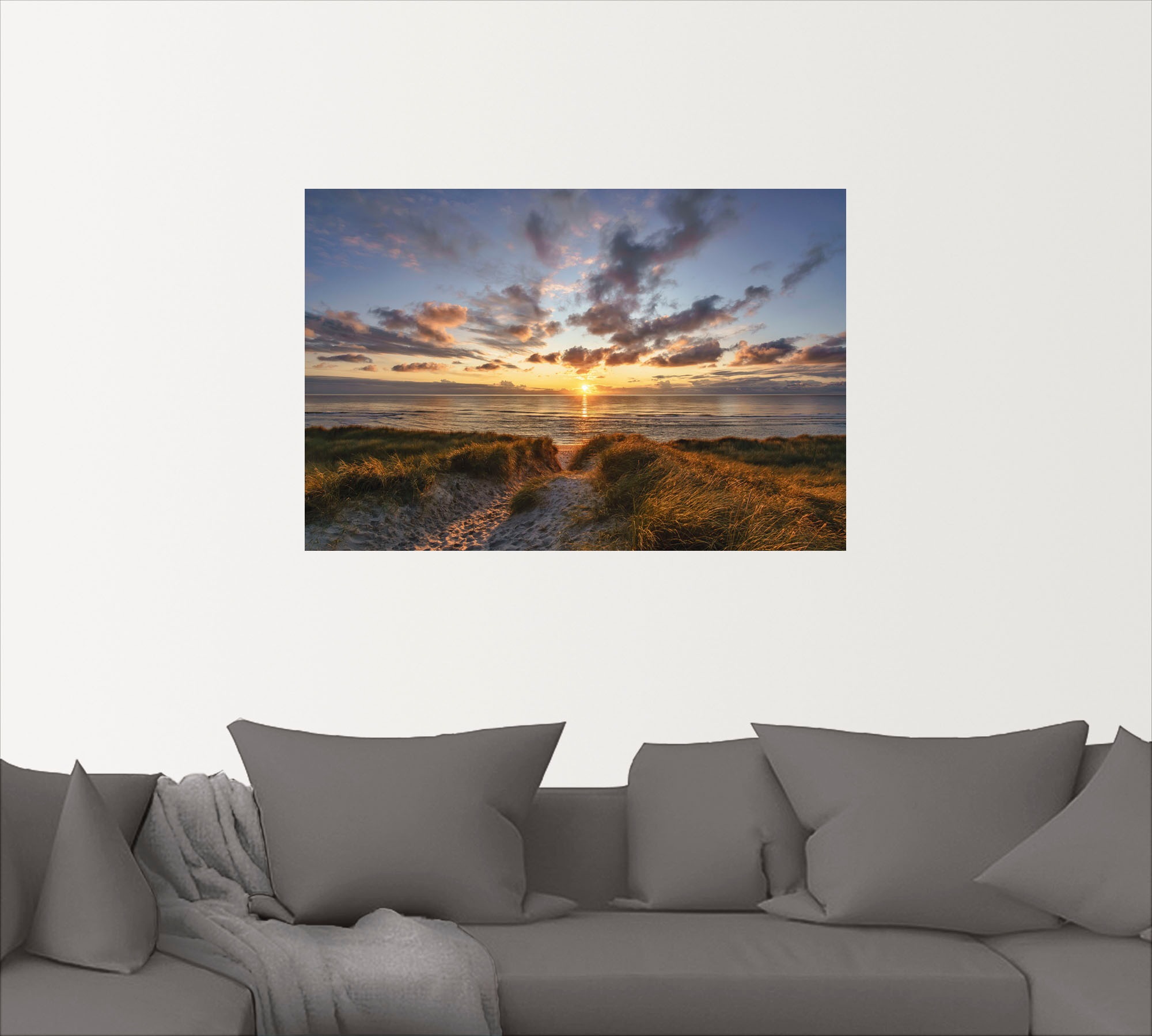 Artland Wandbild »Sonnenuntergang auf Sylt«, Bilder vom Sonnenuntergang & -aufgang, (1 St.), als Leinwandbild, Poster in verschied. Größen