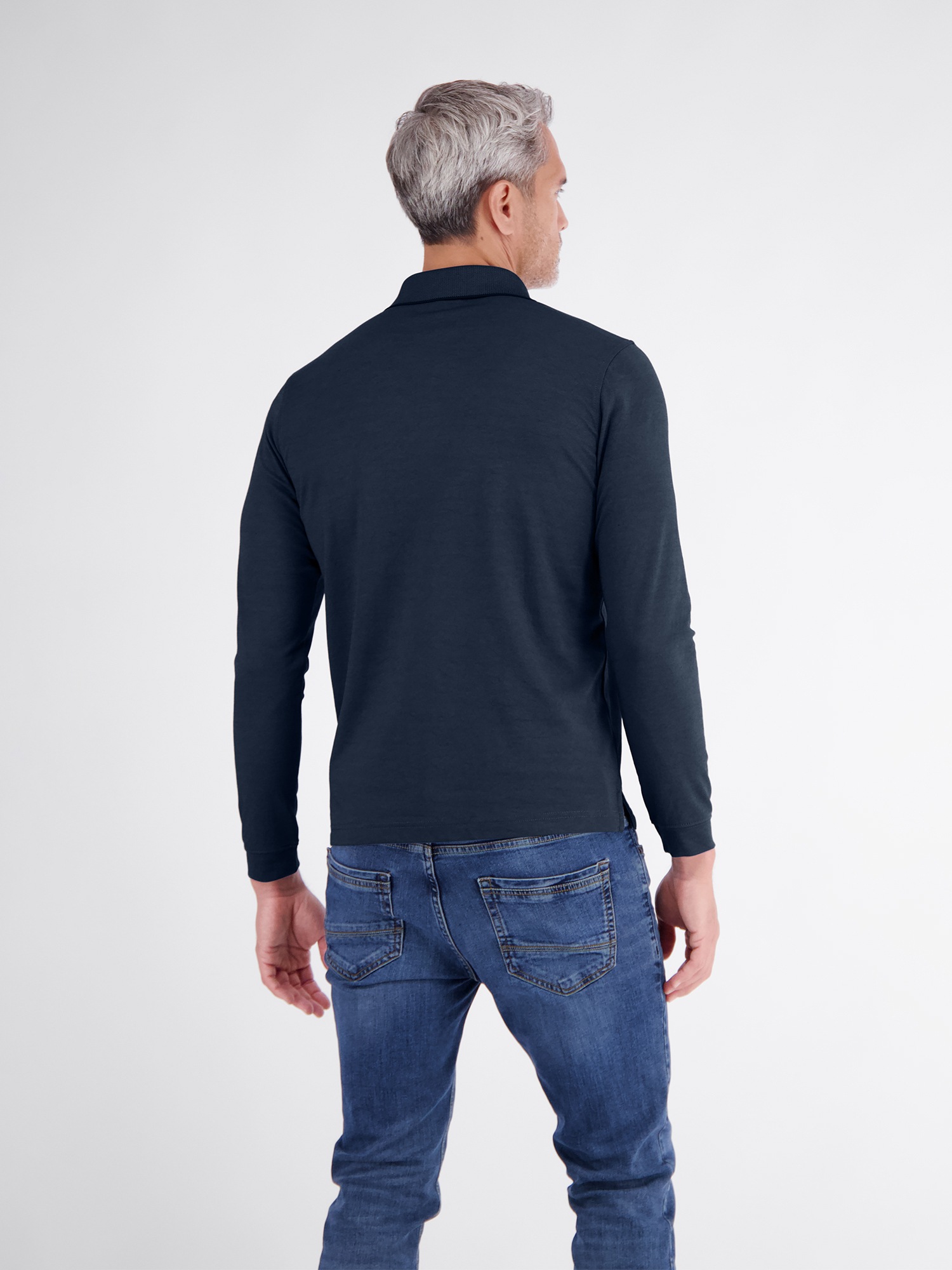 LERROS Langarm-Poloshirt »Legeres Langarm-Polo aus Mischgewebe mit Brusttasche«