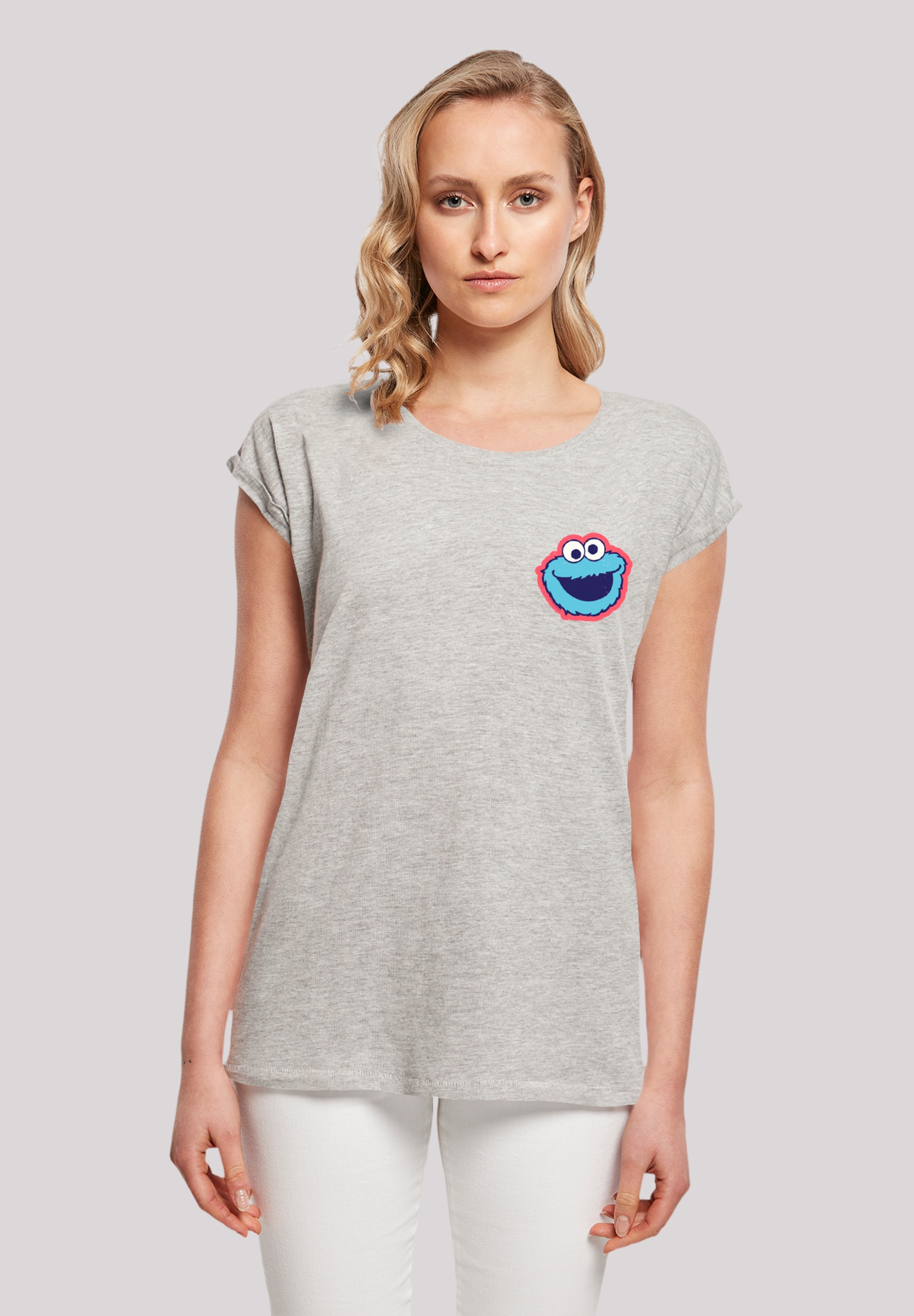 F4NT4STIC T-Shirt »Sesamstraße Cookie Monster Smile«, Premium Qualität, Weihnachts-Kollection