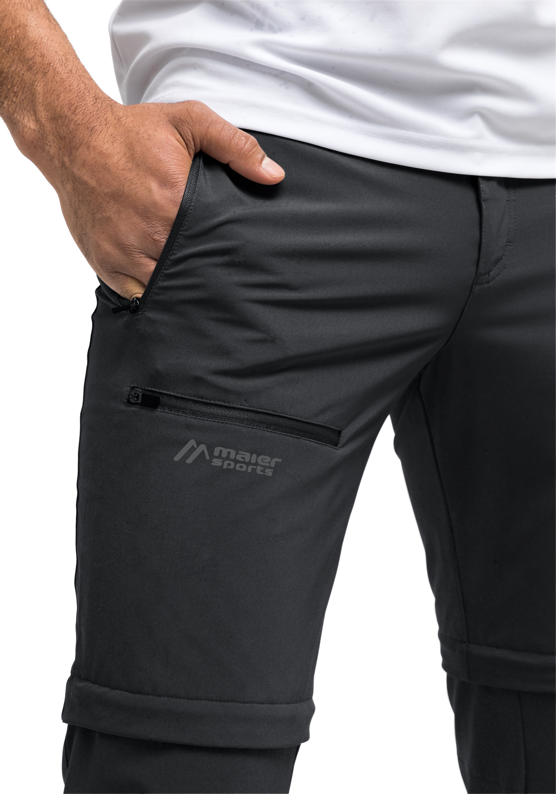 Maier Sports Funktionshose »Latit Zip M«, Herren Wanderhose, zipp-off Outdoor-Hose, 4 Taschen, Regular Fit