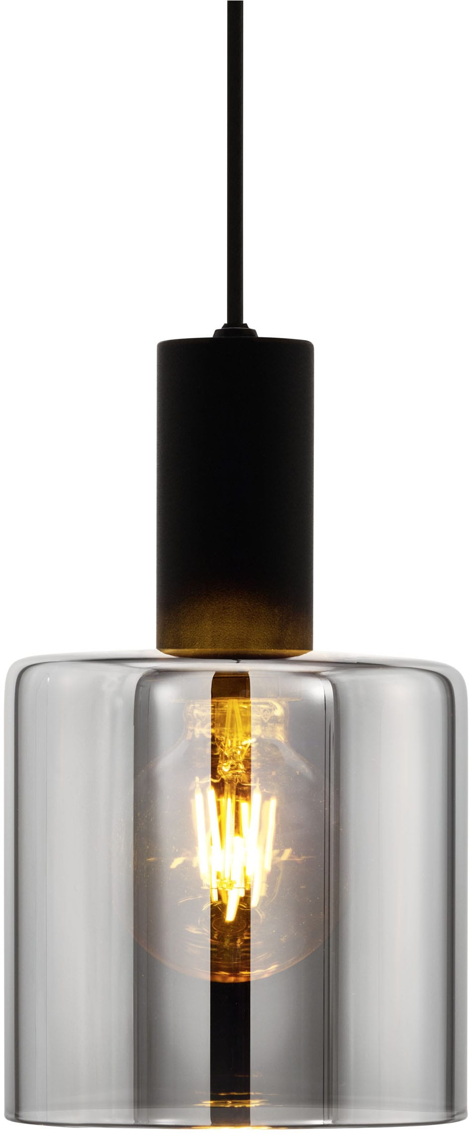 EGLO Hängeleuchte »GOROSIBA Pendellampe - Stahl - E27 - 1X40W - IP20« E27 1 Stk. Hängelampe, Deckenlampe, Wohnzimmer, Esszimmer, H110 x Ø15 cm