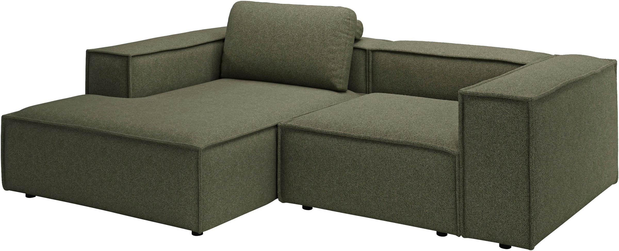 Places of Style Ecksofa »Watertown, kompakte L-Form, 246 cm breite für kleinere Räume«, modernes Ecksofa mit Feincordbezug, platzsparend & bequem