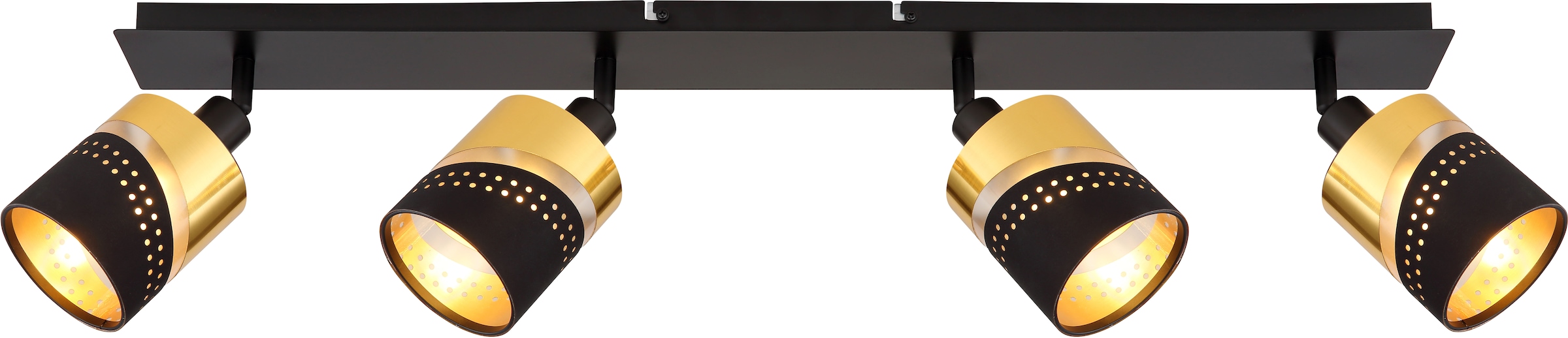 GLOBO LIGHTING Deckenstrahler »OR«, Leuchtmittel E14 | ohne Leuchtmittel, Deckenspot/schwarz/goldfarben/Flur/Wohnzimmer/Schlafzimmer