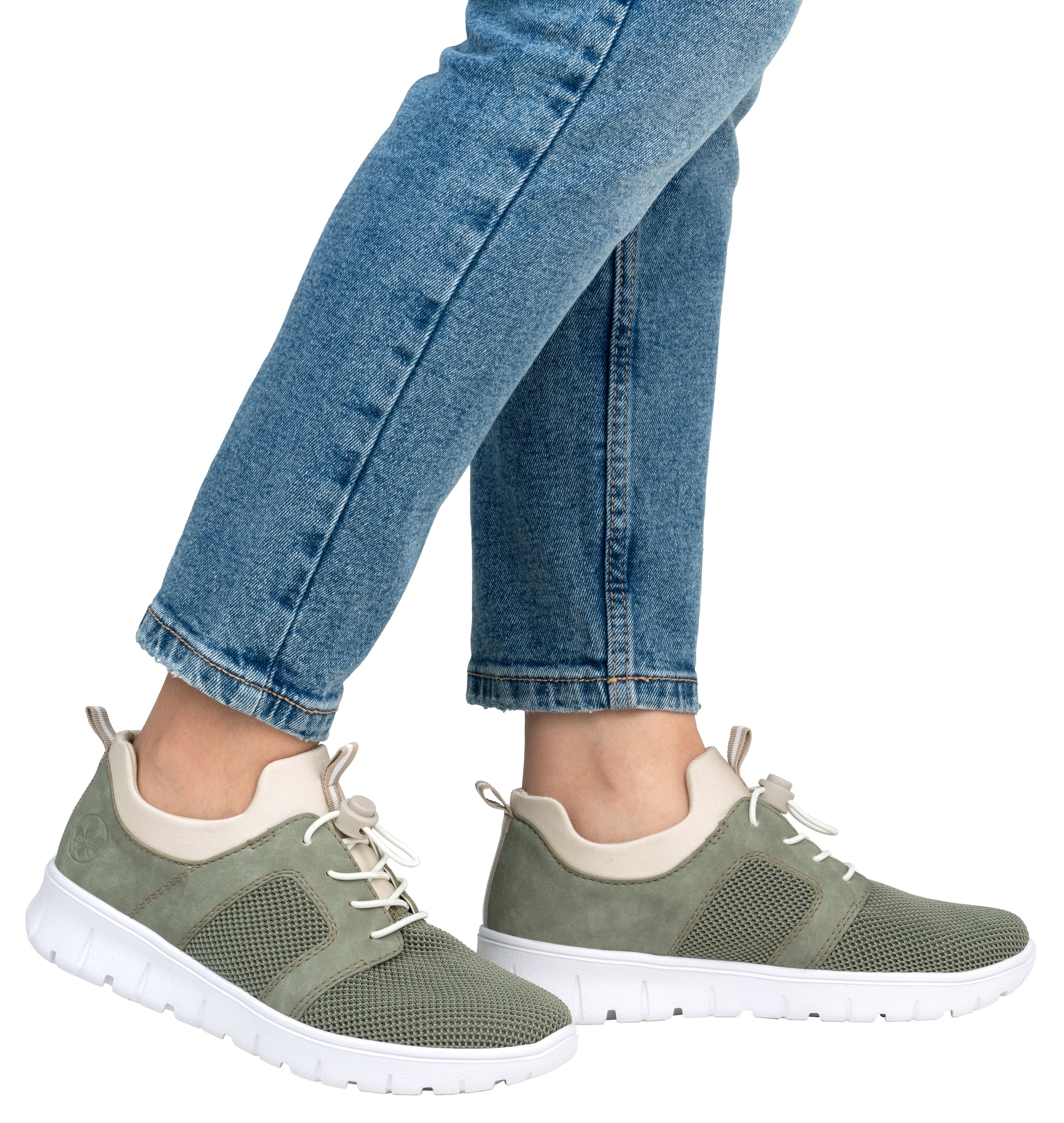 Rieker Slip-On Sneaker, Halbschuh, Freizeitsneaker, Schlupfschuh mit Anziehlaschen