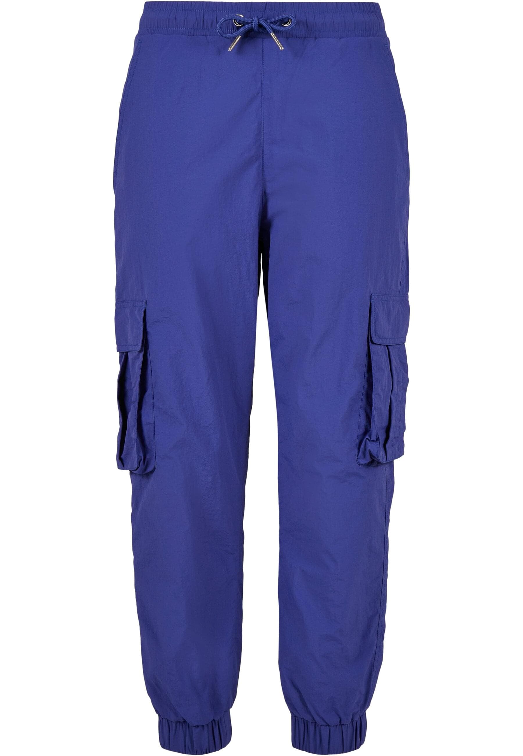 Cargohose »Urban Classics Damen Ladies High Waist Crinkle Nylon Cargo Pants«, (1 tlg.)