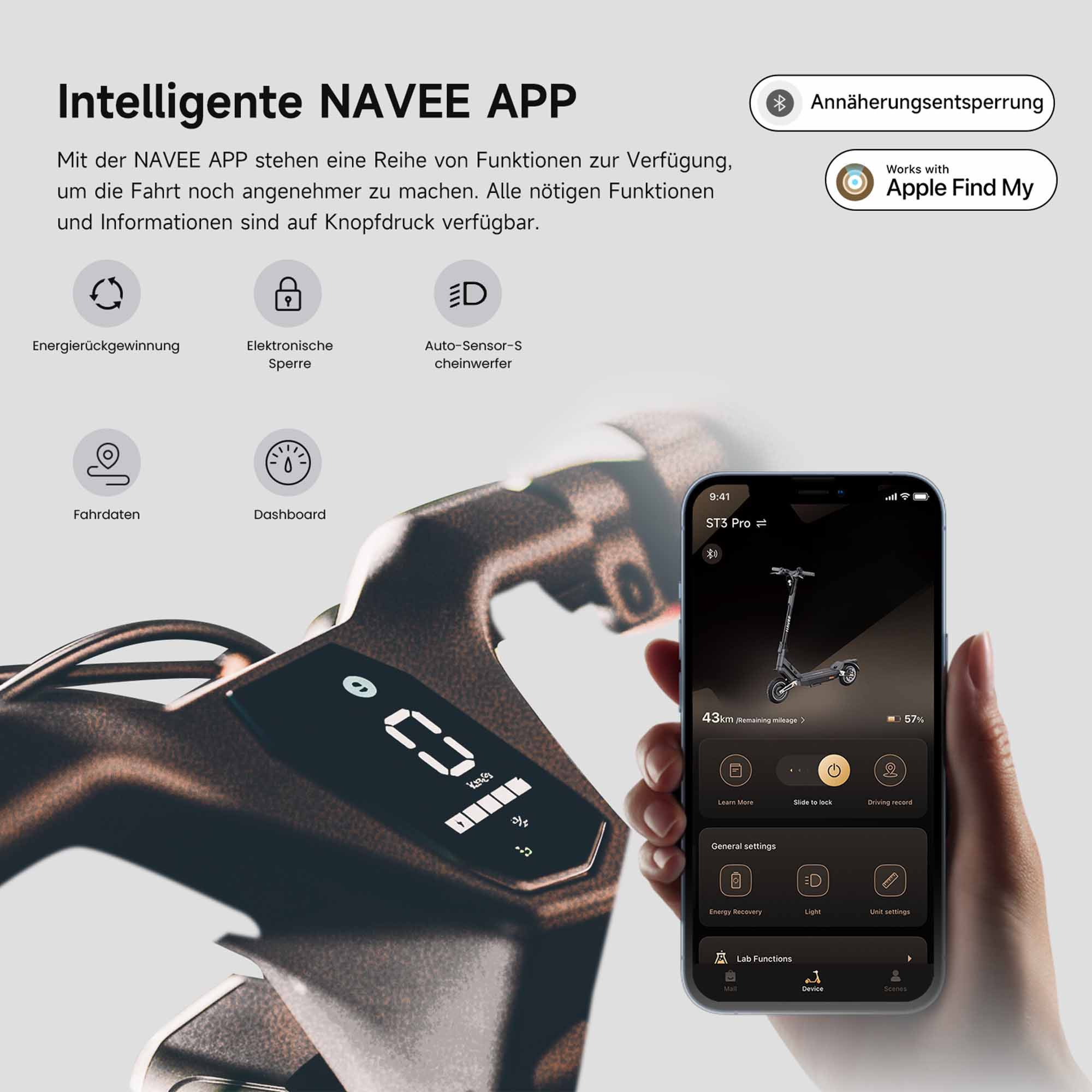 NAVEE E-Scooter »ST3 Pro Electric Scooter (DE Version)«