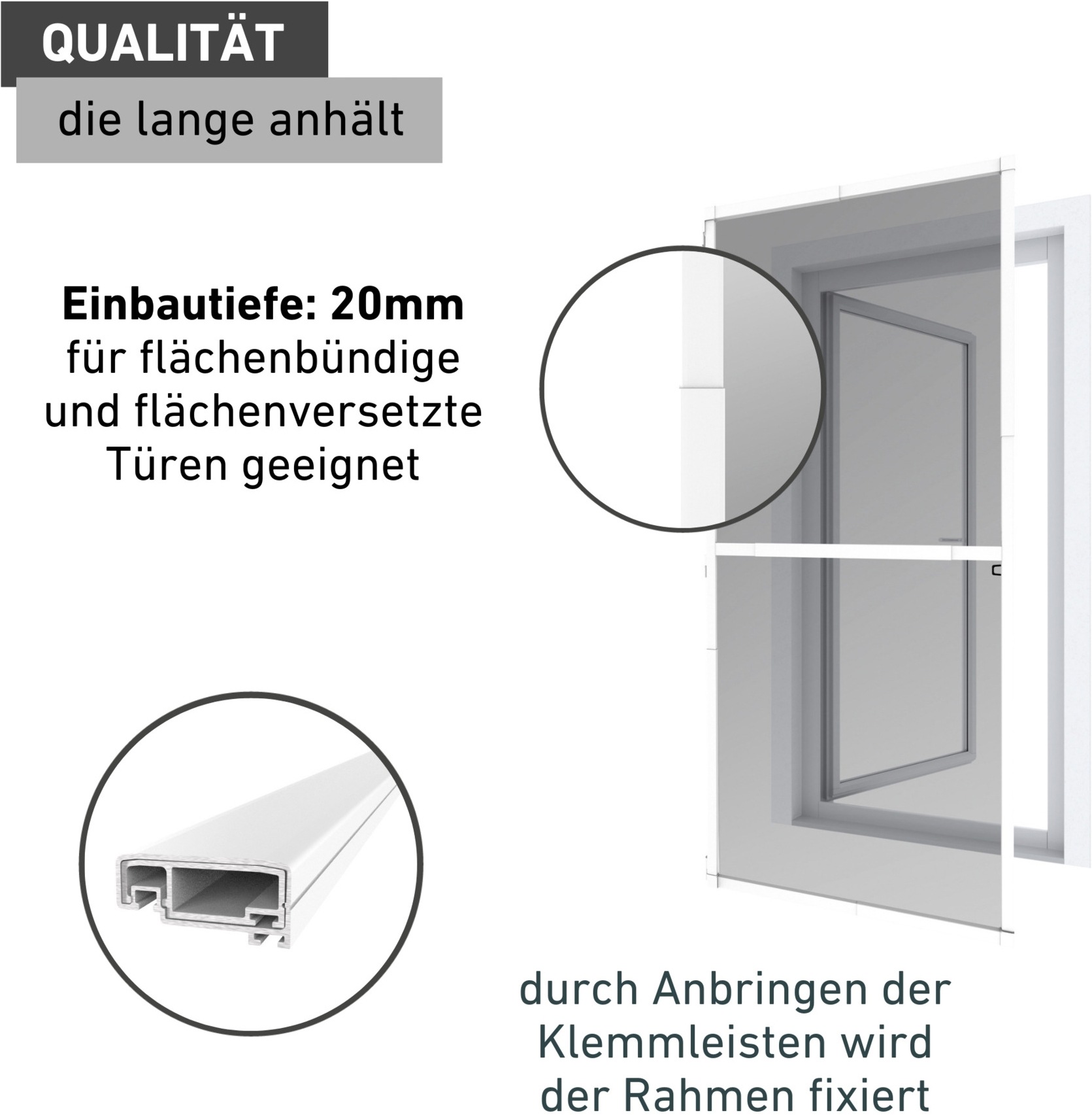 Windhager Insektenschutz-Tür »Teleskop, Fliegengitter für Balkontüren und Terrassentüren« Fliegengitter in weiß oder anthrazit erhältlich, 100 x 210 cm