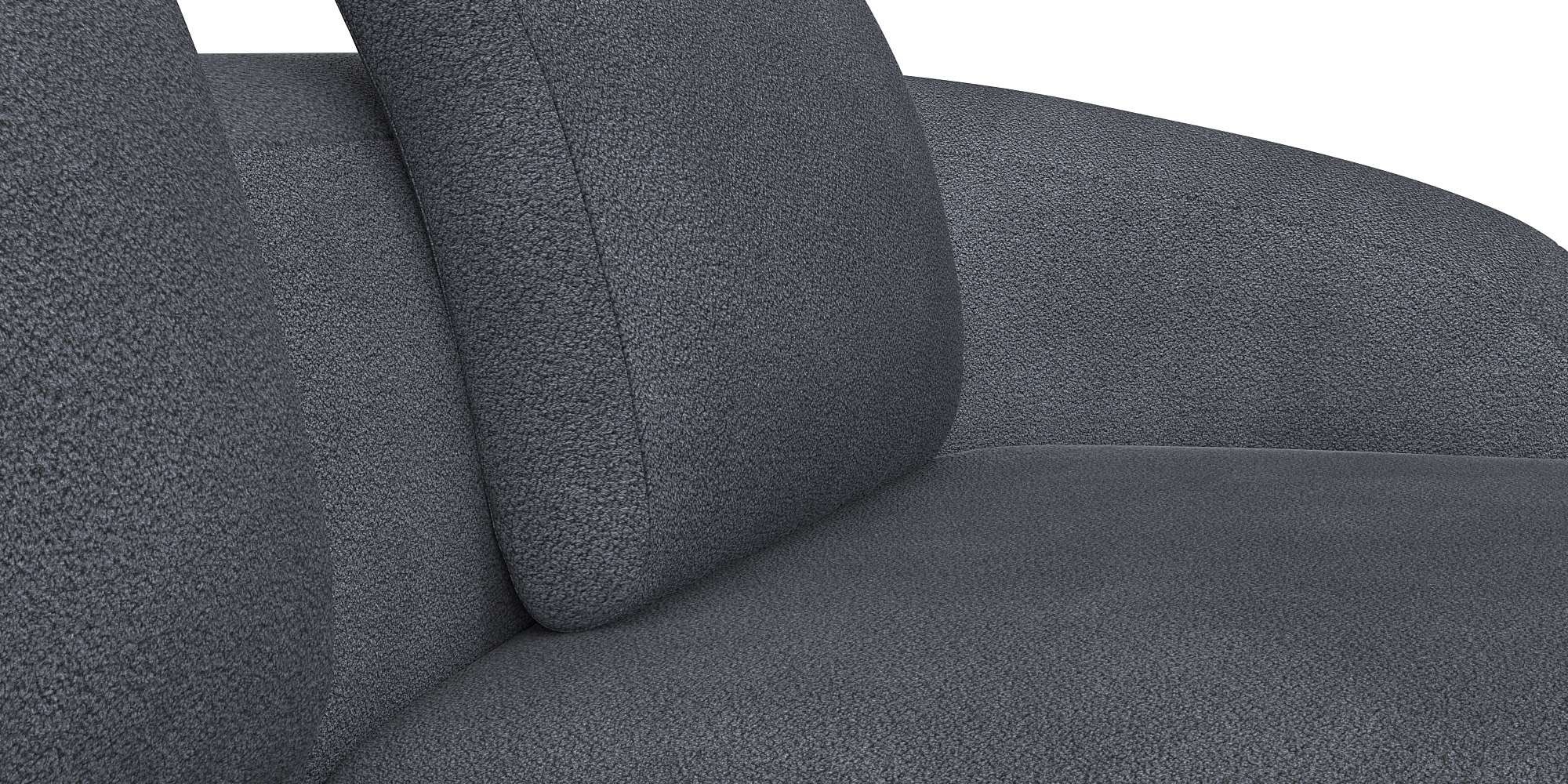FLEXLUX Wohnlandschaft »Torino, rund, L-Form, Sofa-Ecke mit Recamiere, Longchair-Sofa«, Modernes, organisches Sofa-Design, Kaltschaum, Wellenunterfederung