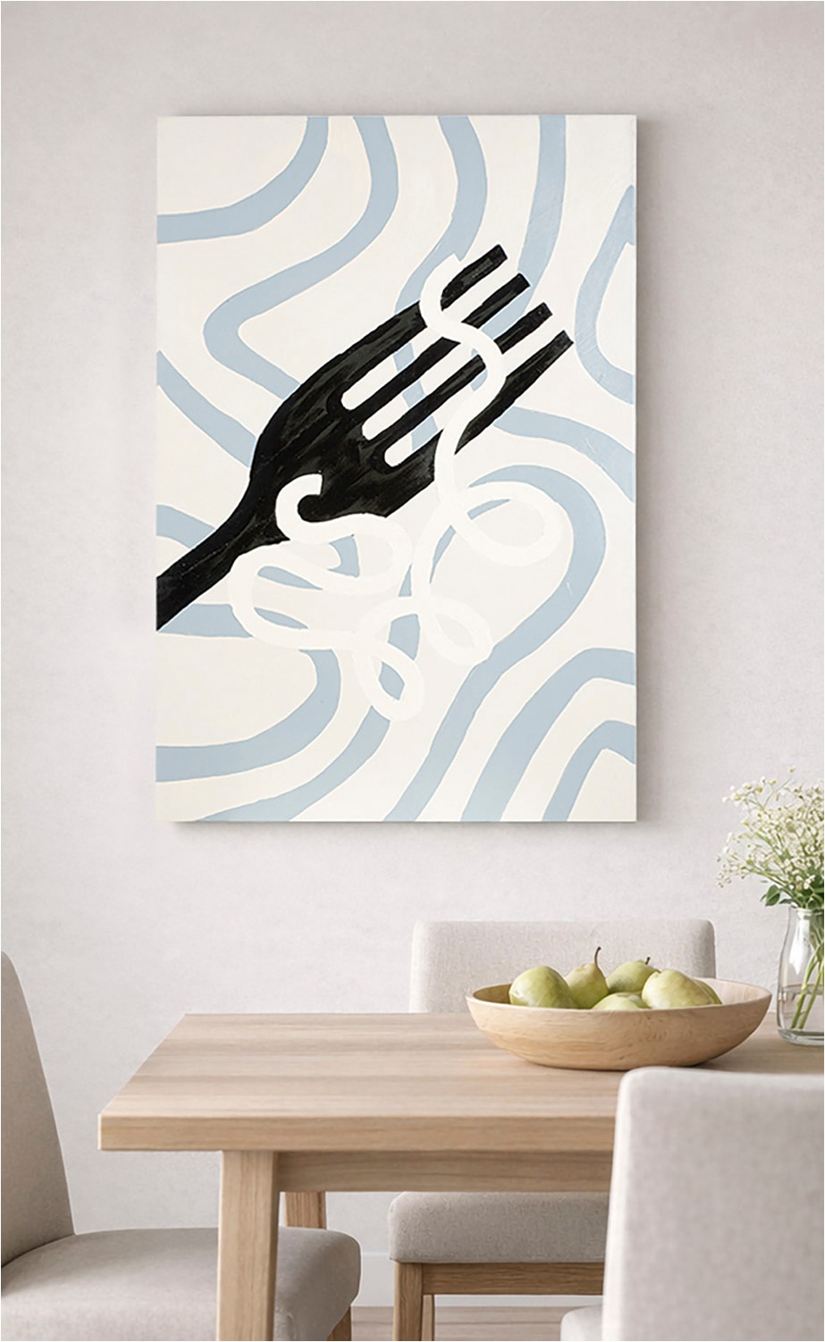 GILDE Leinwandbild »Bild rechteckig Pasta Club  creme« Abstrakt 1 Stk. tlg. Küchenbild Pastamotiv Bistrostil Wanddeko Küche italienisches Flair