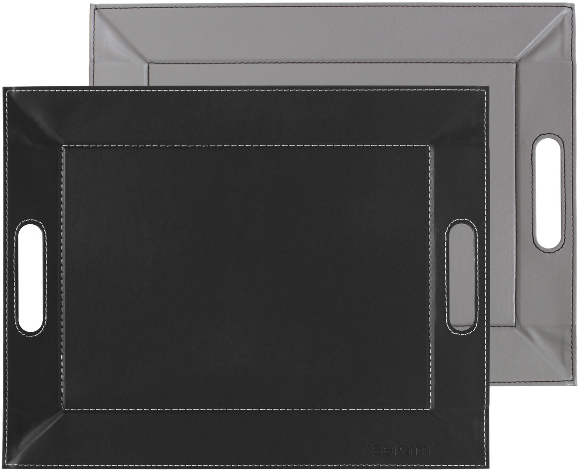 freeform Tablett »DUO, 2-farbiges Wendetablett, Tablett und Tisch-Set in einem, wendbar« mit Doppelfunktion, pflegeleicht und kann platzsparend verstaut werden