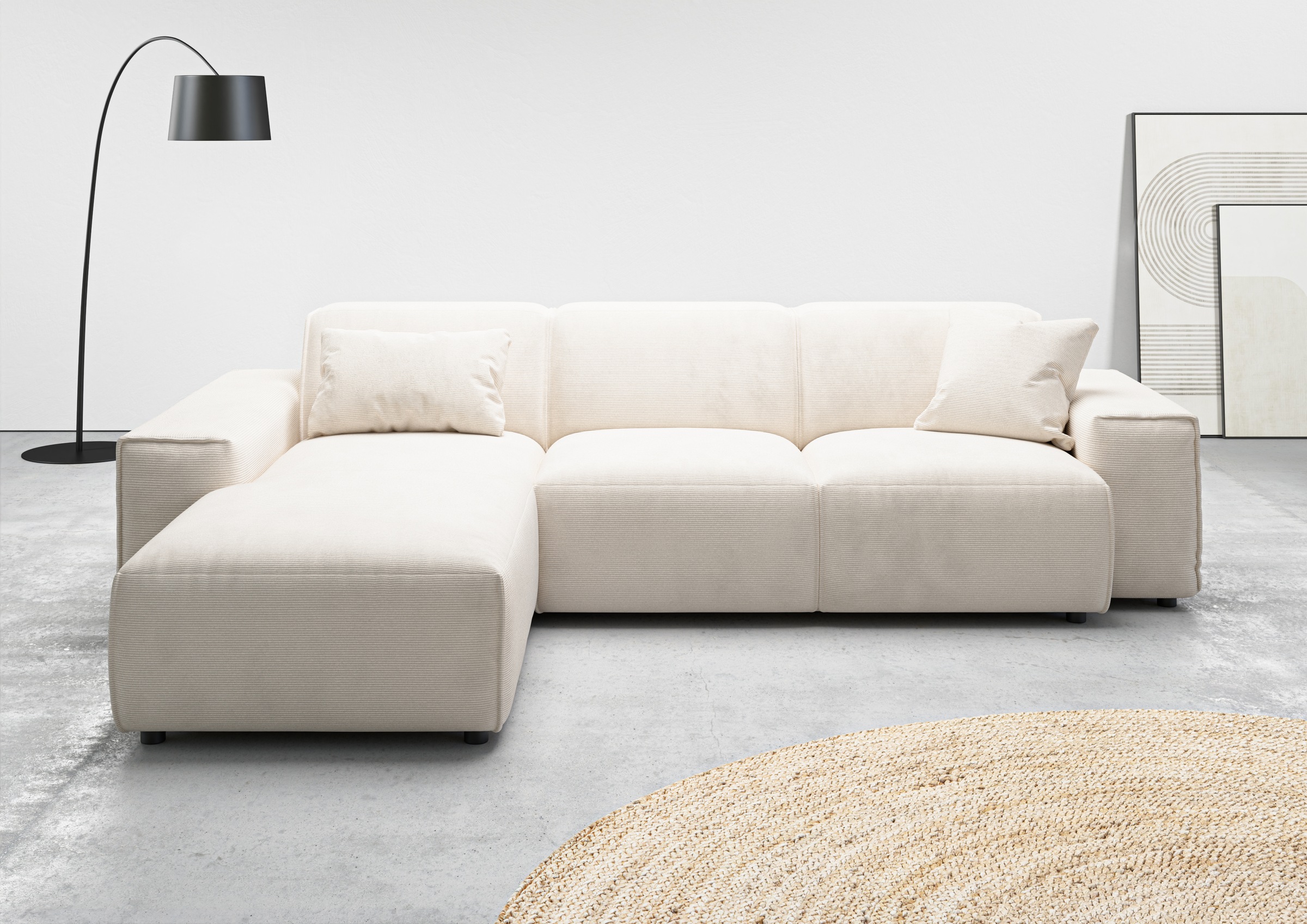 Home affaire Ecksofa "Glimminge L-Form auch in Breitcord, Feincord + Easy c günstig online kaufen