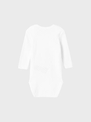 Name It Langarmbody »NBFBODY 2P LS WHITE NEEDLEDROP NOOS«