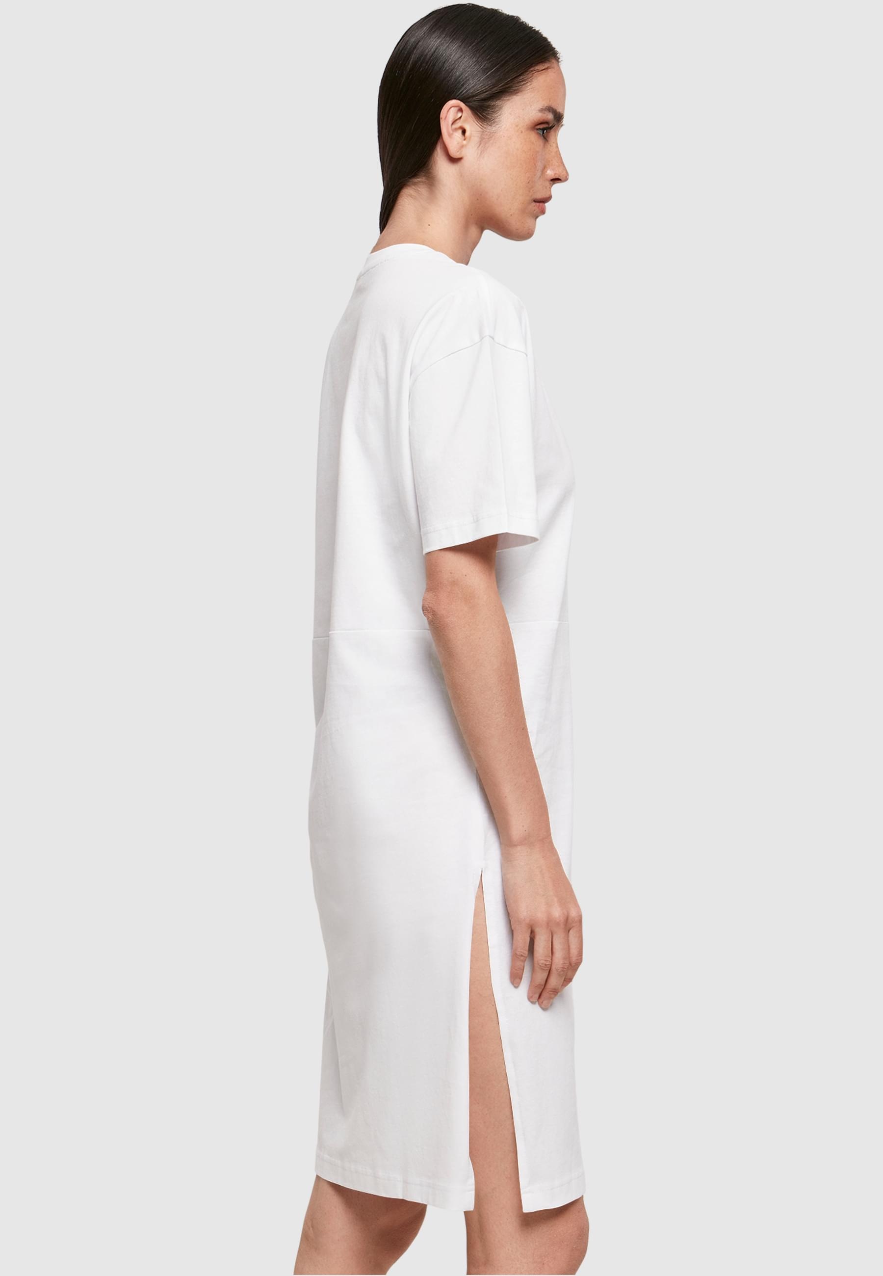 Merchcode Shirtkleid »Merchcode Damen Ladies Paris Organic Oversized Slit Tee Dress«, (1 tlg.)
