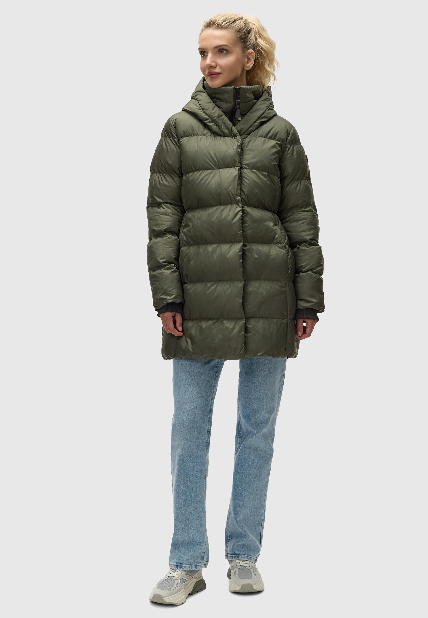Ragwear Kurzmantel »Niara«, stylischer, gesteppter Wintermantel mit gefütterter Kapuze