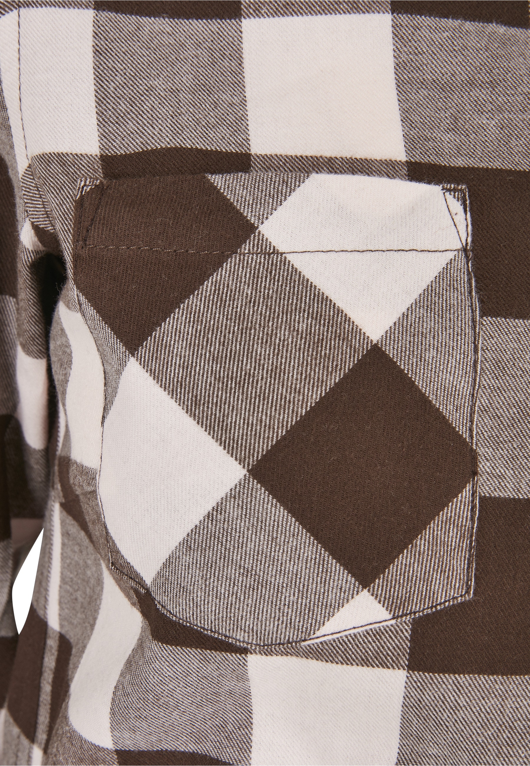 URBAN CLASSICS Kurzarmshirt »Urban Classics Damen Ladies Turnup Checked Flanell Shirt« 1 Stk.