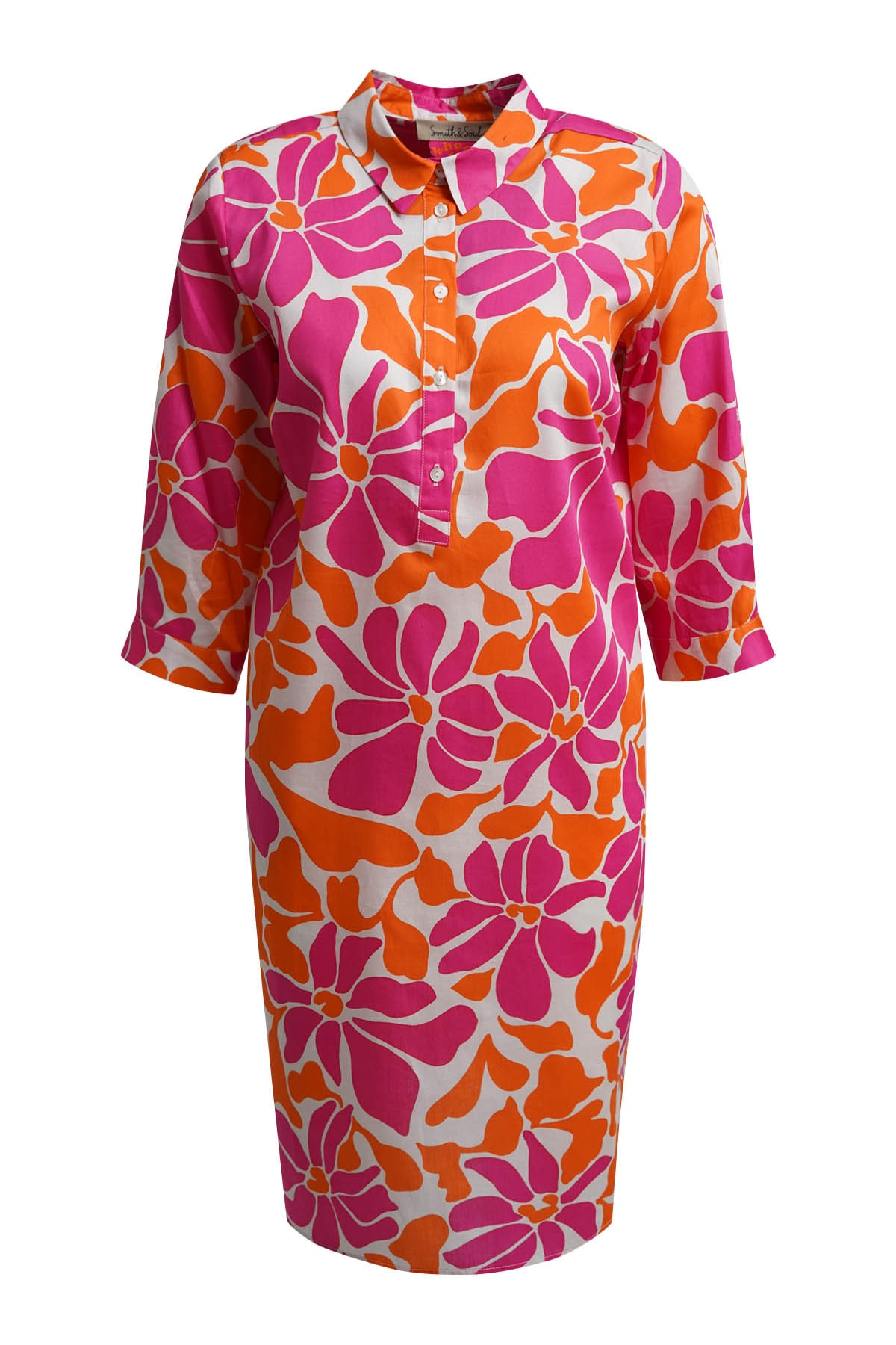 Smith & Soul Hemdblusenkleid mit floralem Allover-Print günstig online kaufen