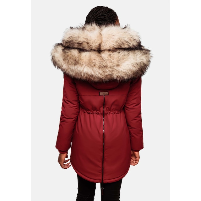 Navahoo Wintermantel »Sweety«, abgefahrener Winterparka m. 2 Kunstpelz- Kapuzen kaufen | BAUR